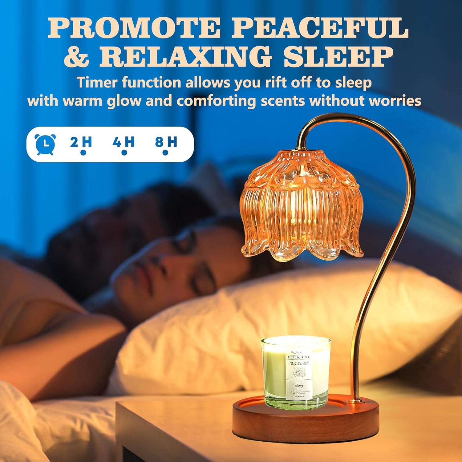 GEEZO Fragrance Candle Warmer Lamp with Timer and Dimmer