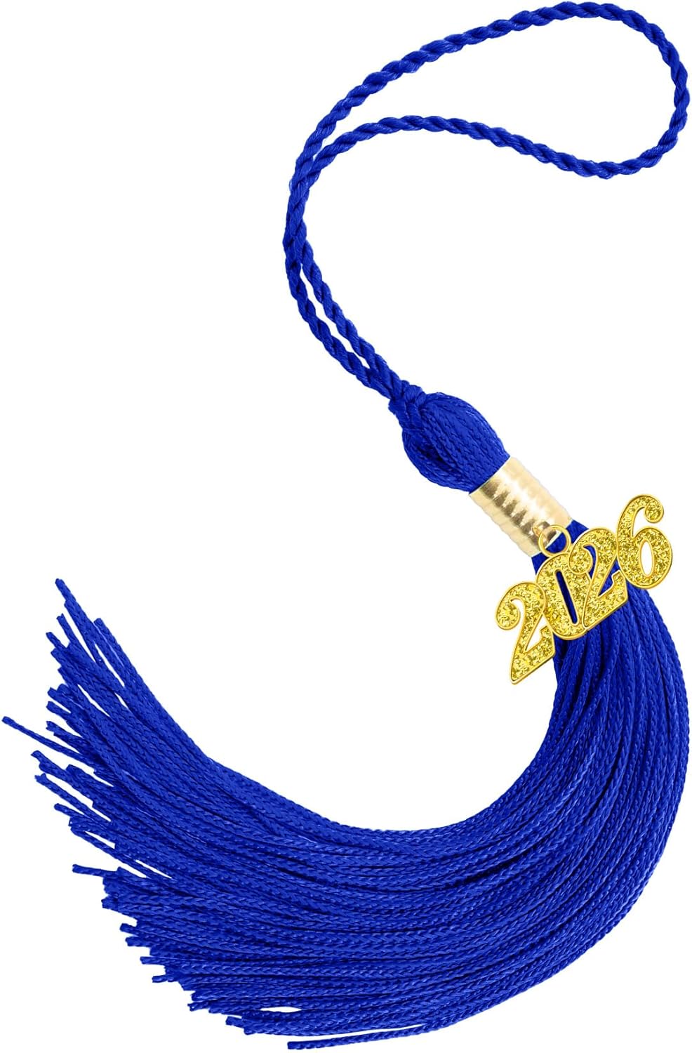 2026 Blue Graduation Tassel with Golden Charm