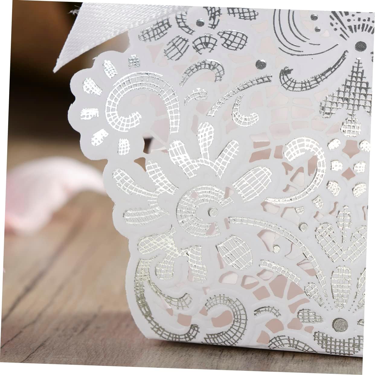 PRETYZOOM Wedding Hollow Out Box 50pcs Candy Boxes For Party Favors