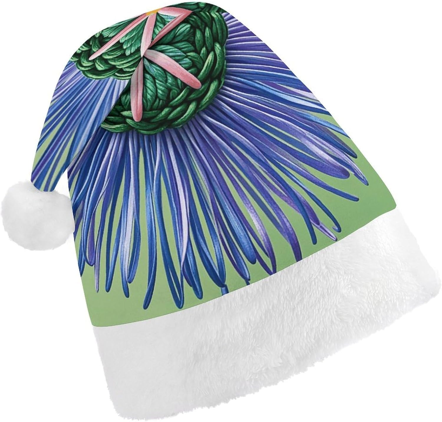 Modern Cloverleaf Santa Hat Christmas Party Hat