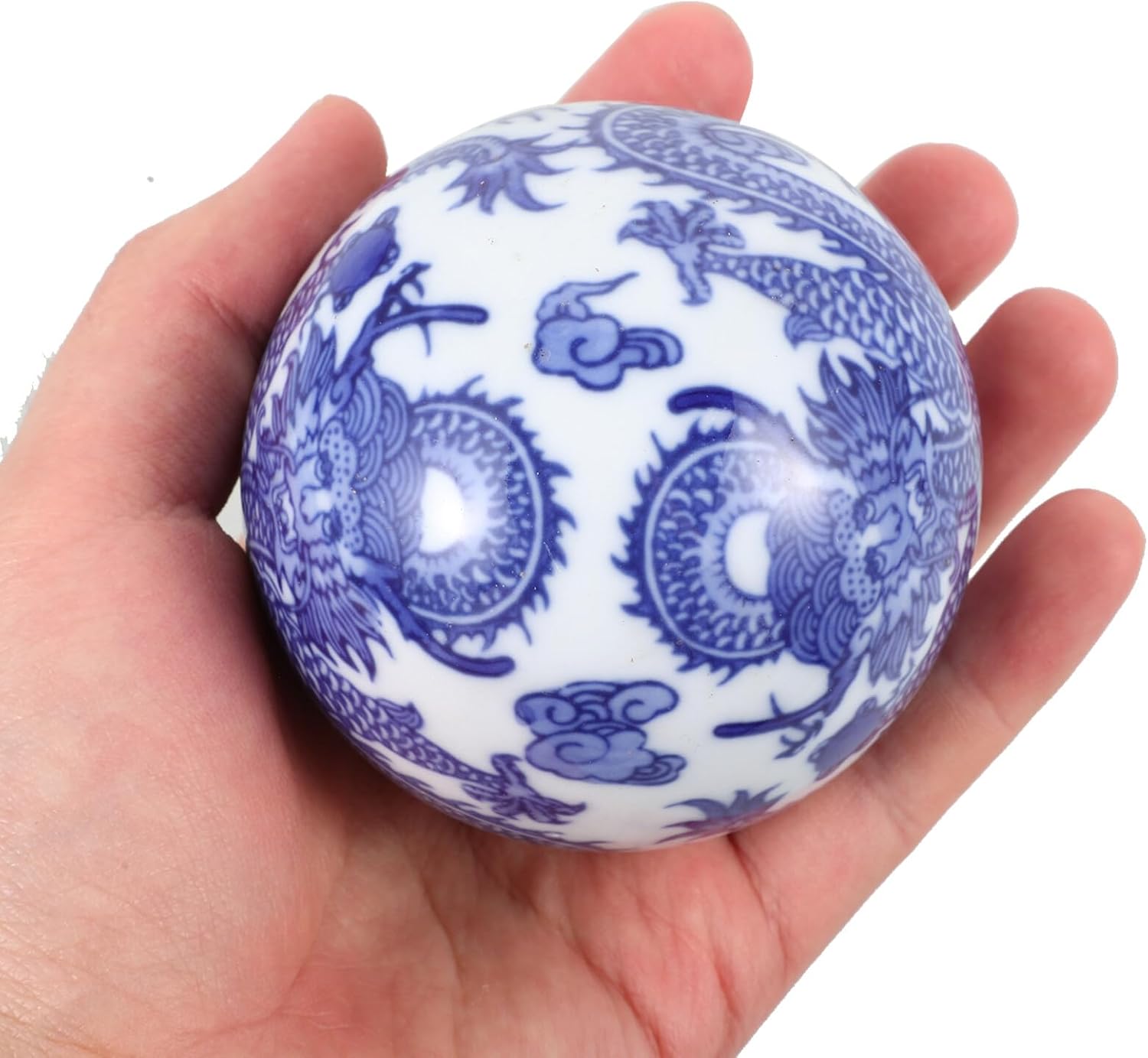 Garneck Ceramic Decorative Balls Blue White Floating Vase Fillers
