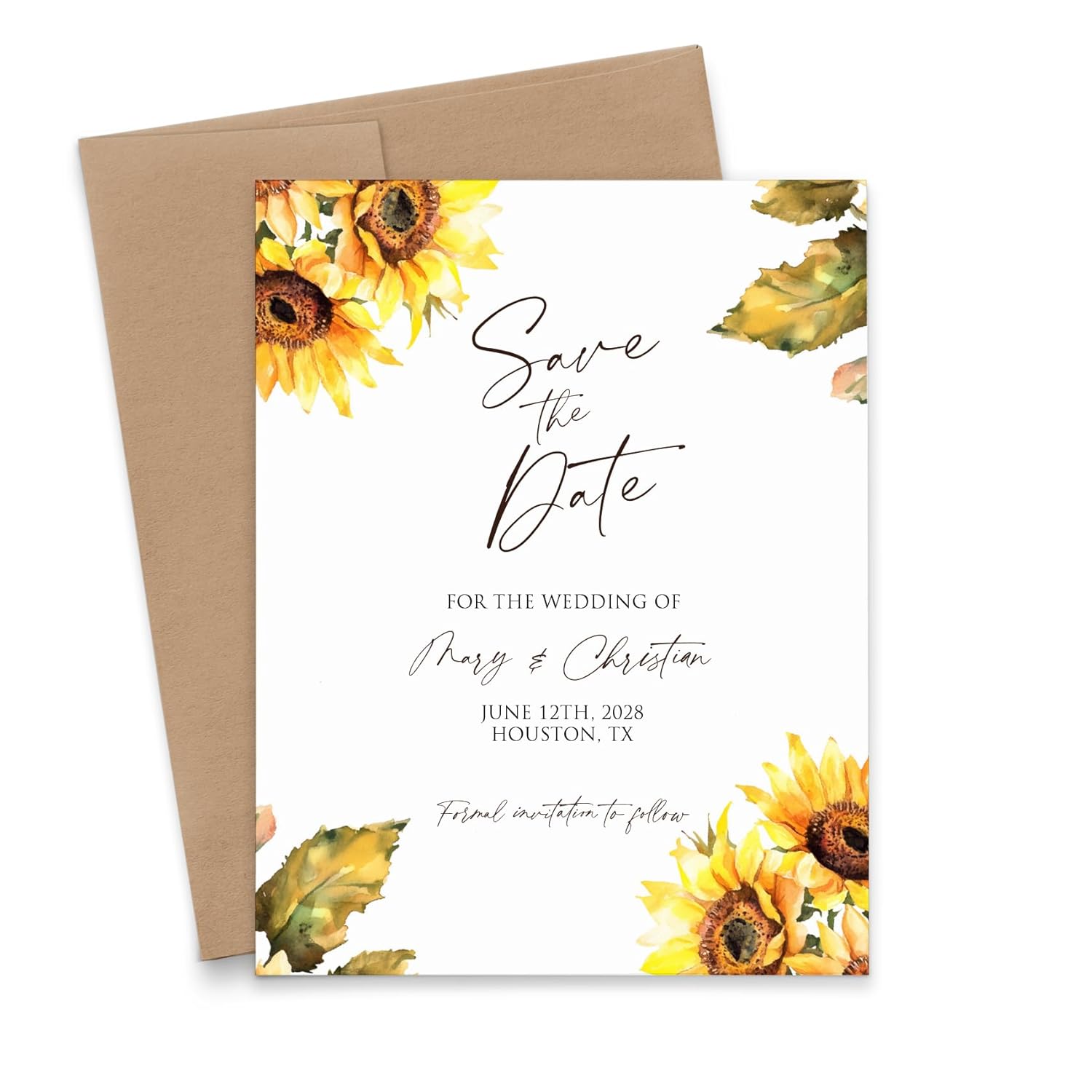 Personalized Save the Date Invites with Envelopes