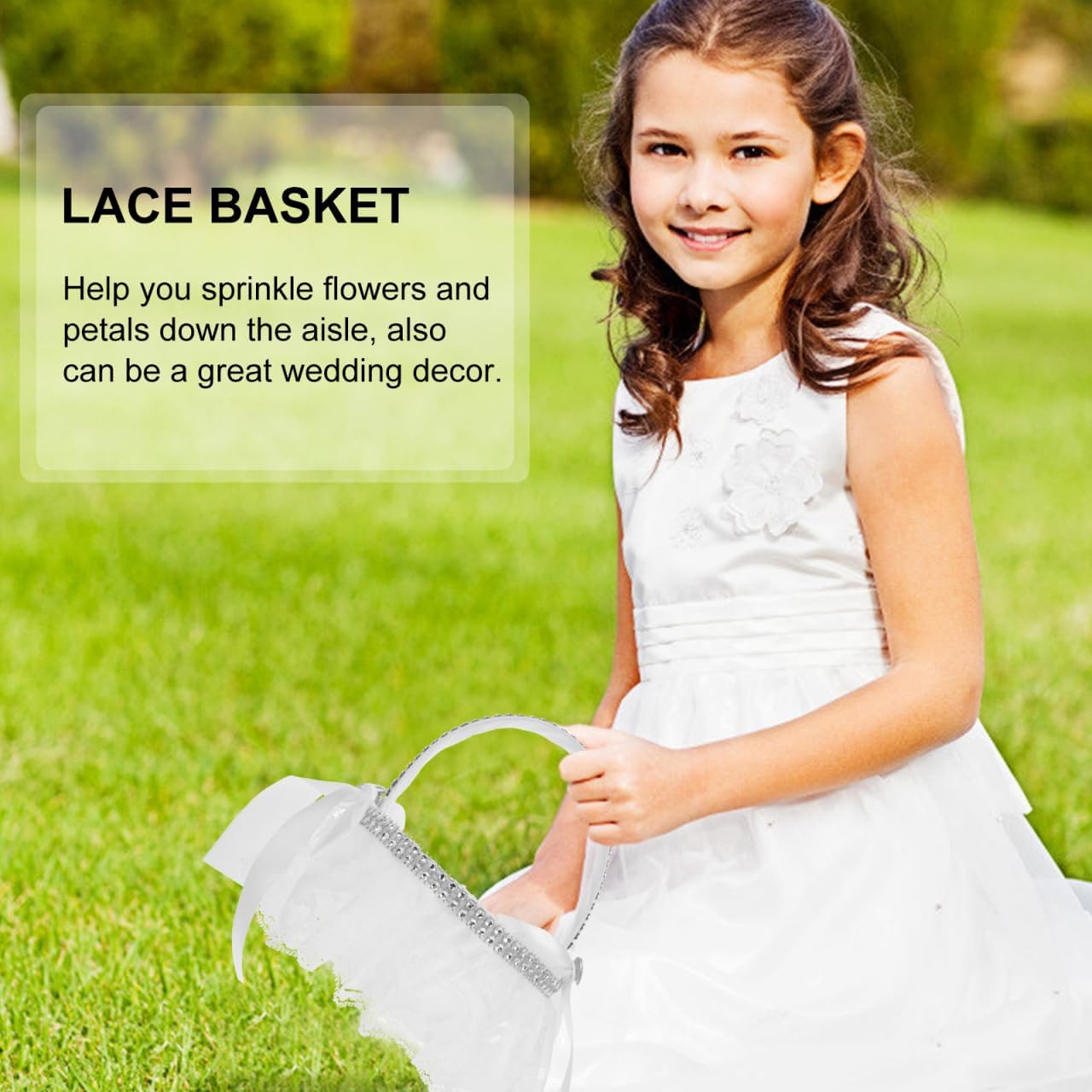 Cabilock 3 Pcs Wedding Flower Basket Decor