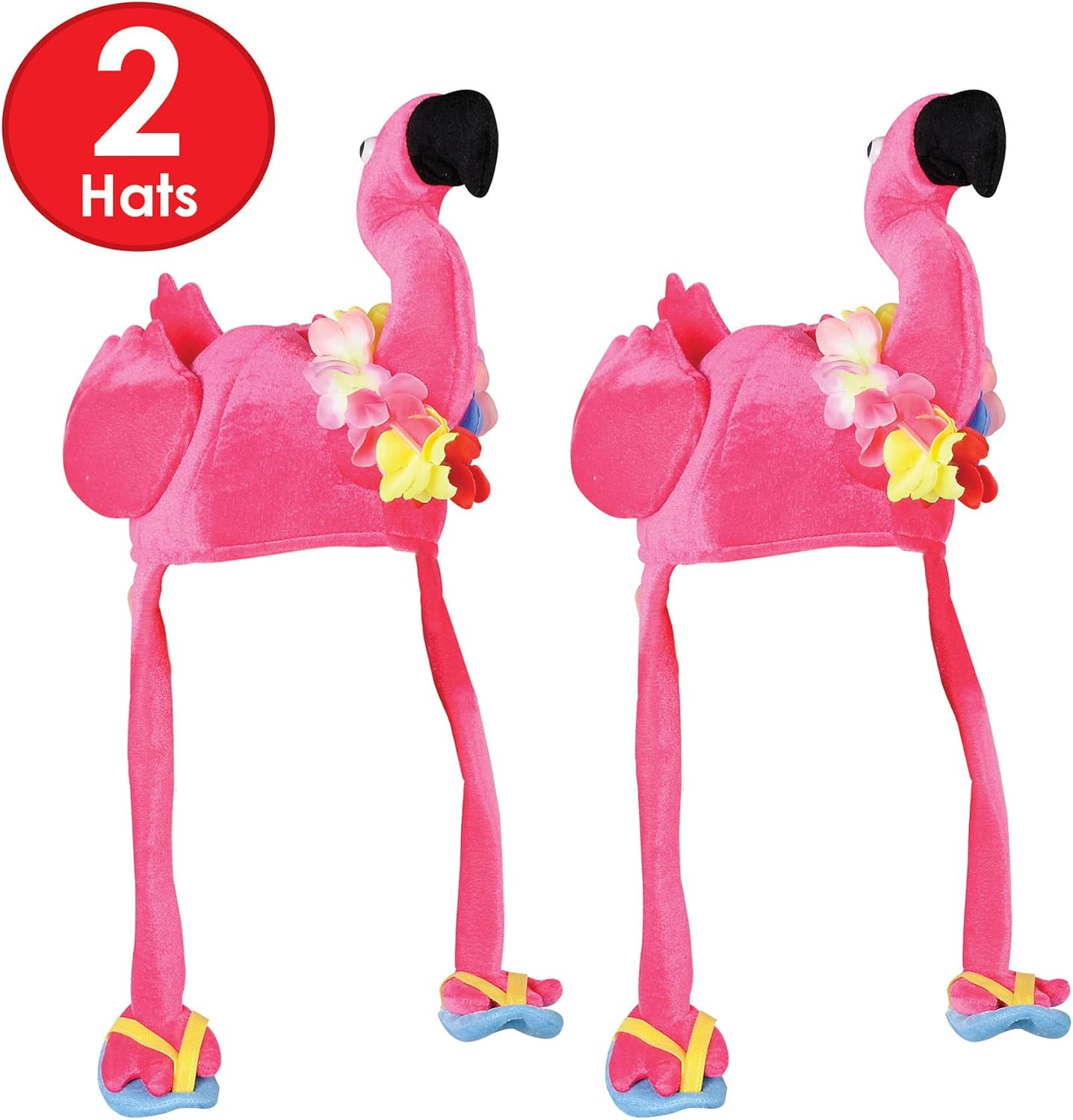 Beistle Unisex Plush Pink Flamingo Hat for Parties