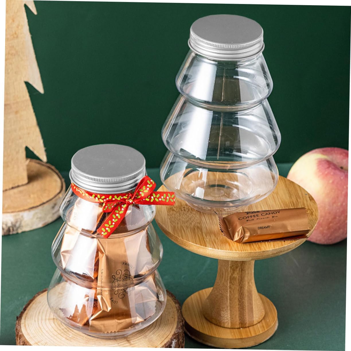 6Pcs Christmas Treat Box Candy Jars for Party Favors