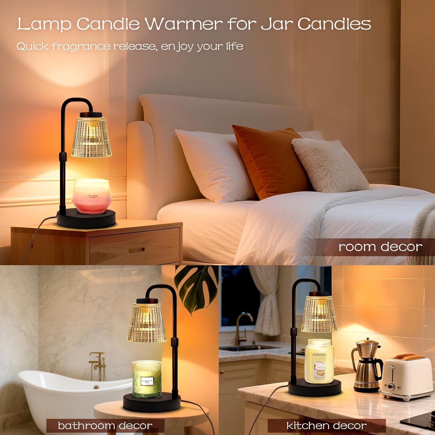 Adjustable Candle Warmer Lamp with Timer