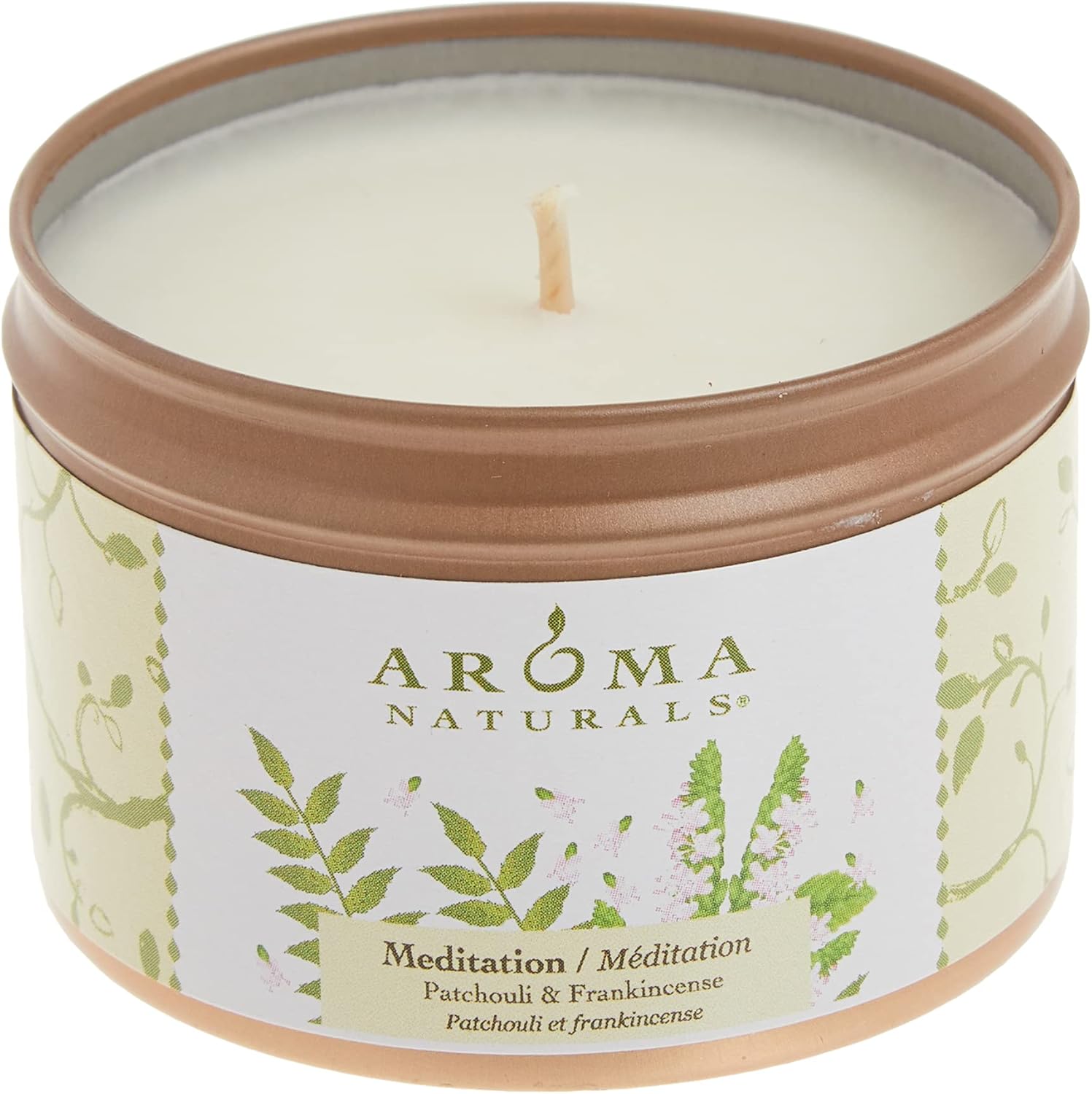 Aroma Naturals Patchouli Frankincense Soy Candle Meditation 2 Count