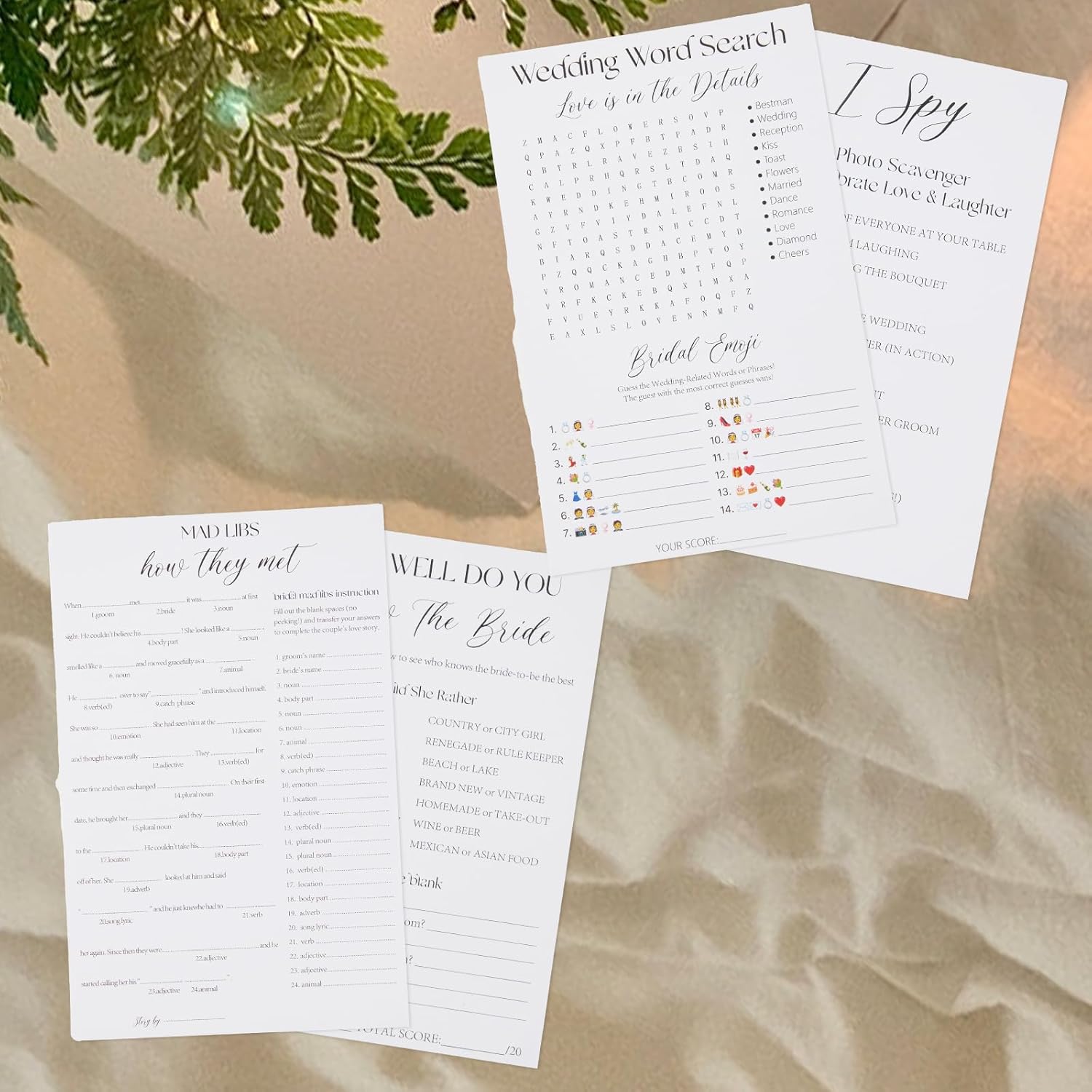 Leislite Bridal Shower Games for Guests