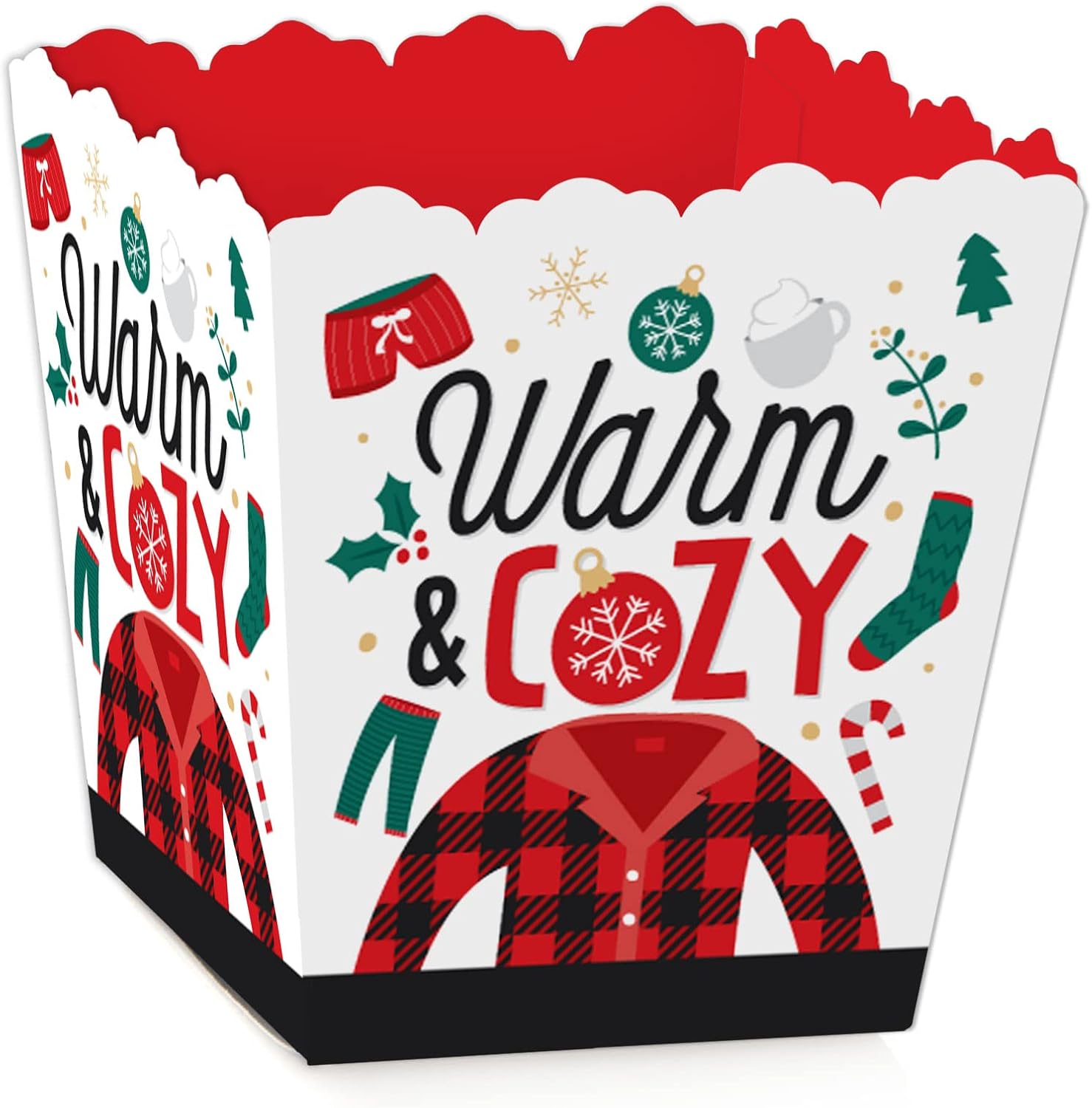 Big Dot of Happiness Christmas Pajamas Mini Favor Boxes Set of 12