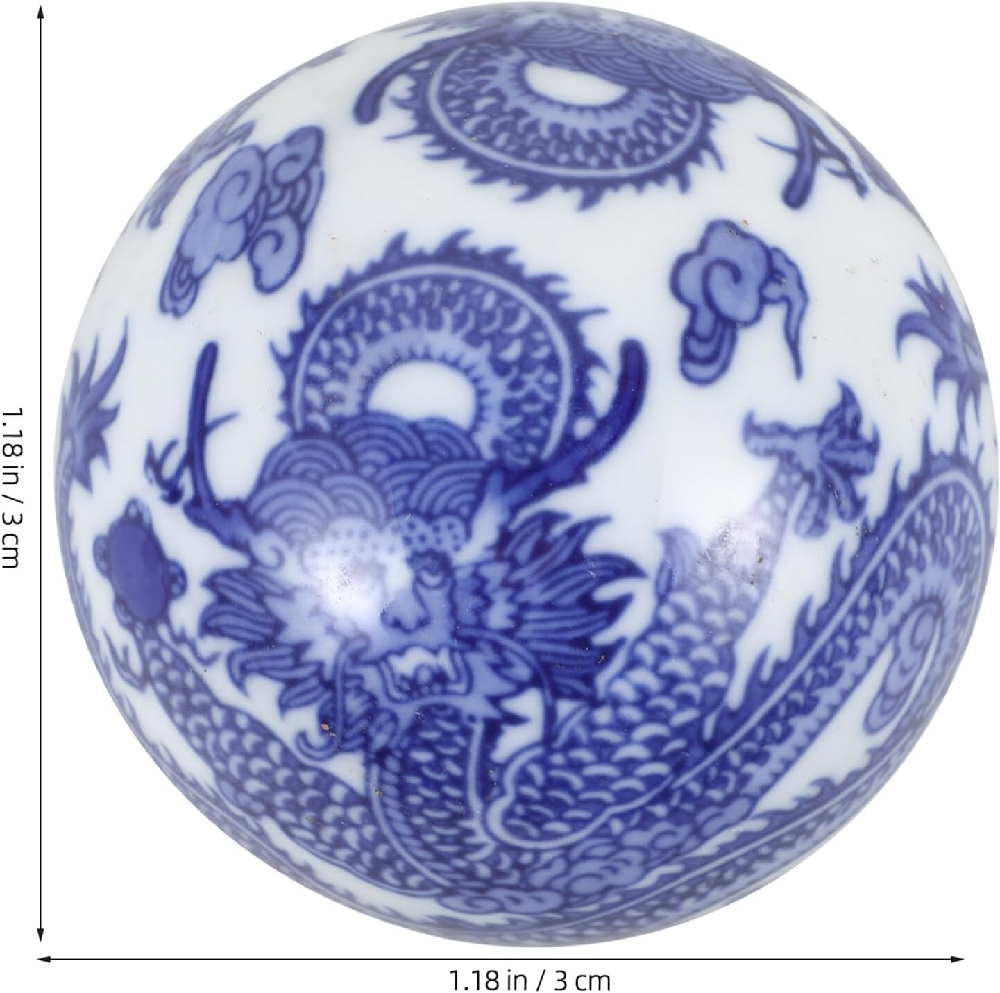 Garneck Ceramic Decorative Balls Blue White Floating Vase Fillers