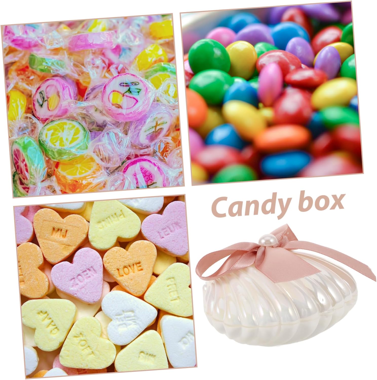 PRETYZOOM 18pcs Shell Shape Candy Boxes for Weddings and Parties