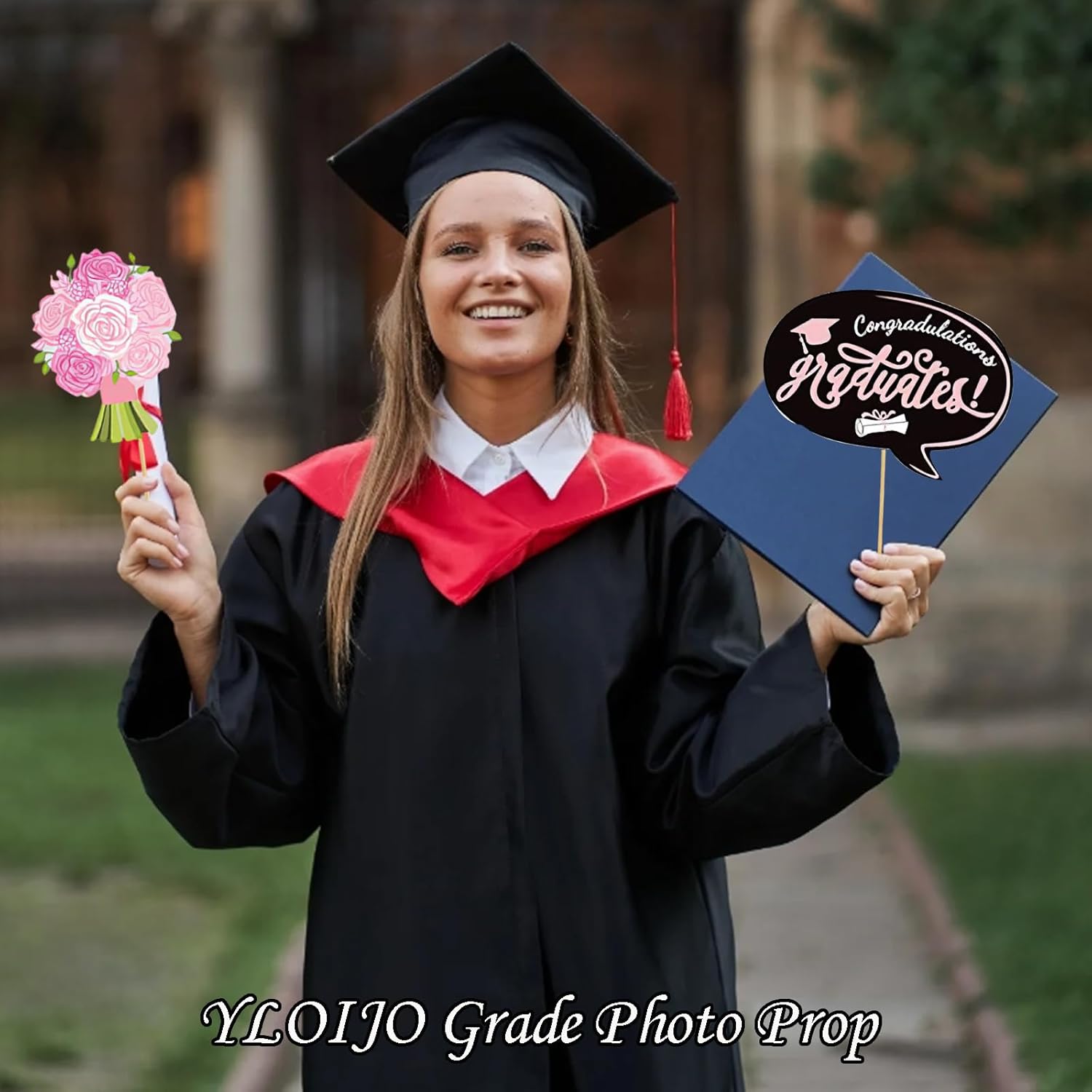 24Pcs Happy Graduation 2025 Photo Booth Props