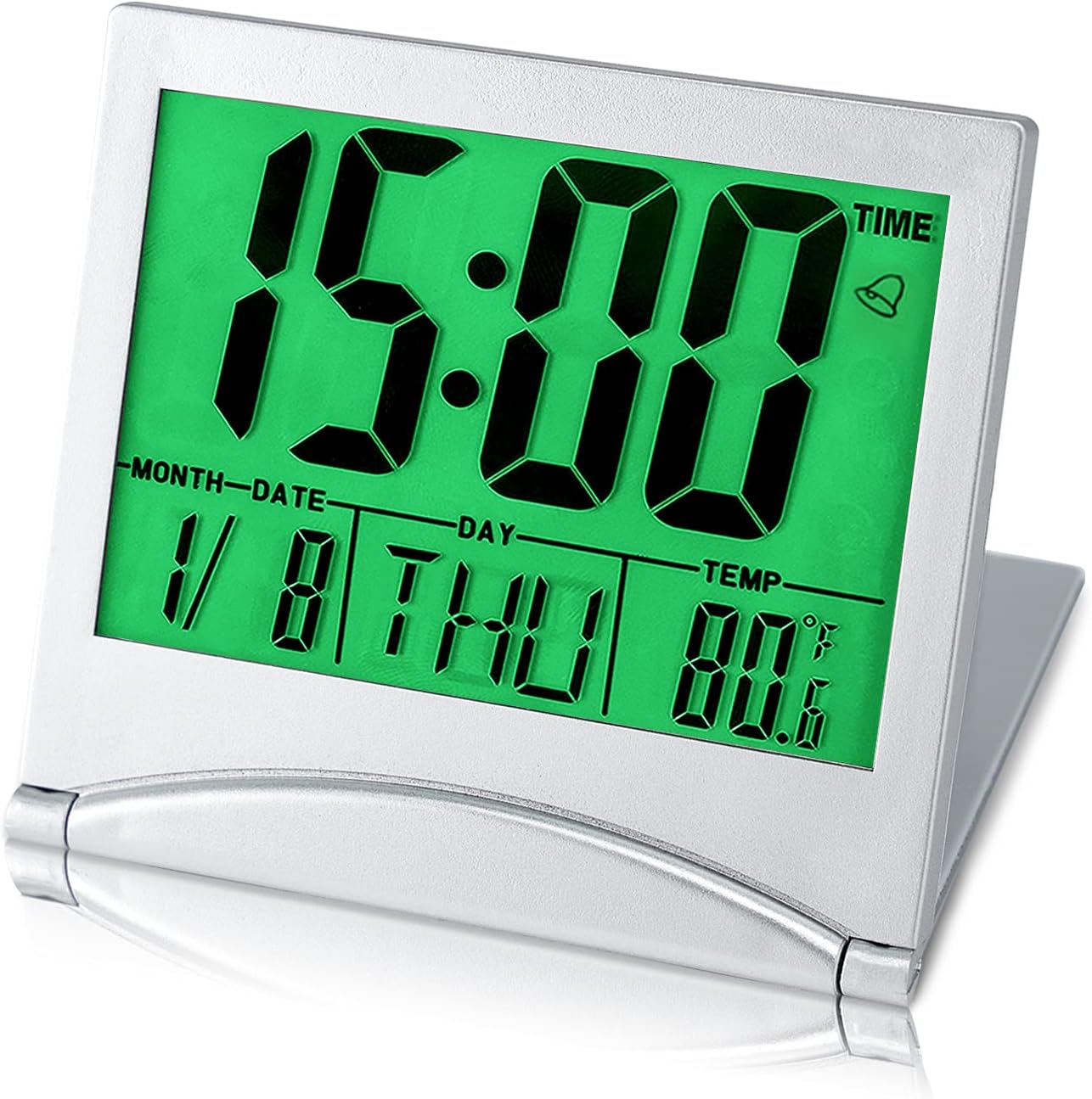 KANBIT Small Digital Travel Alarm Clock with Backlight and Temperature