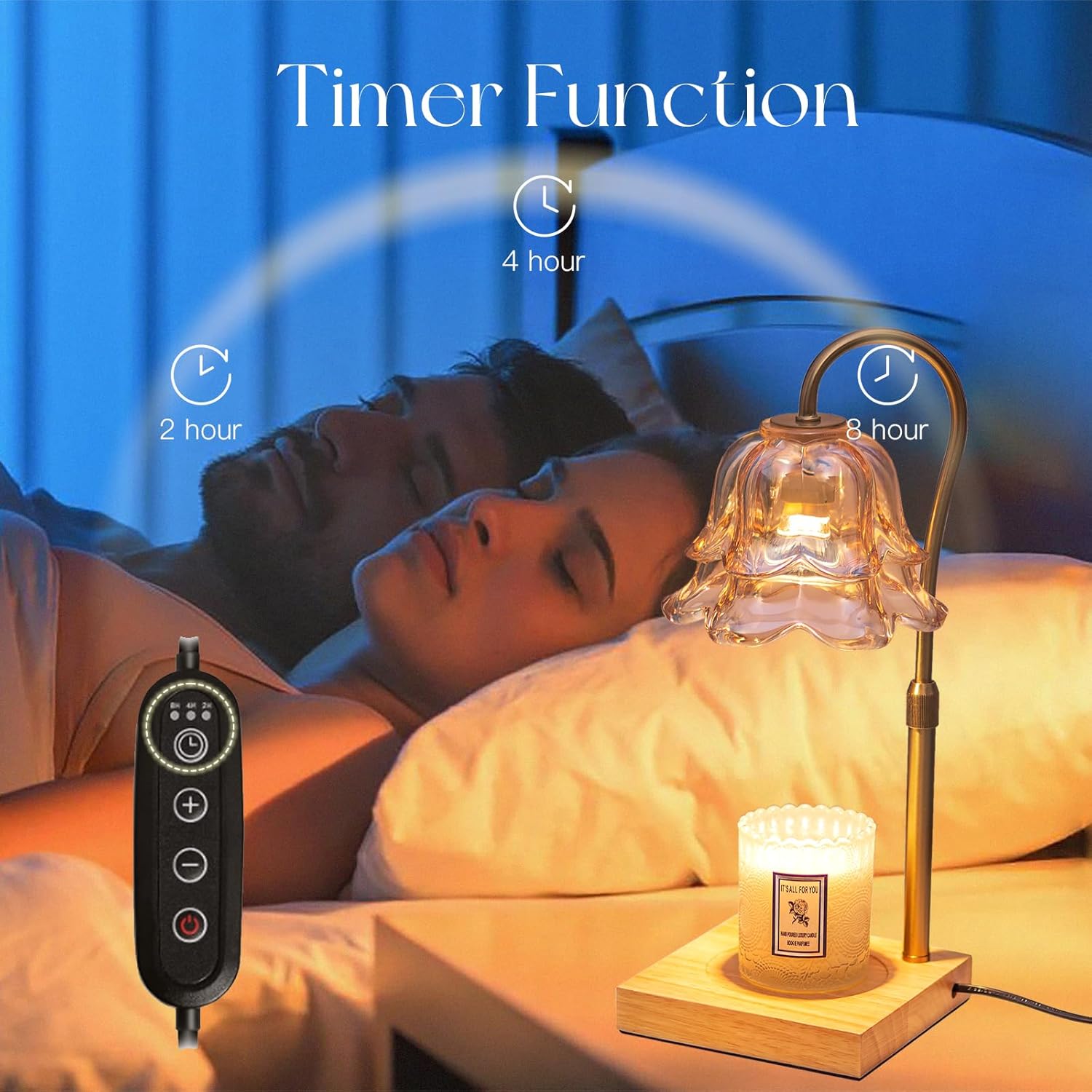 Candle Warmer Lamp with Timer and Dimmer