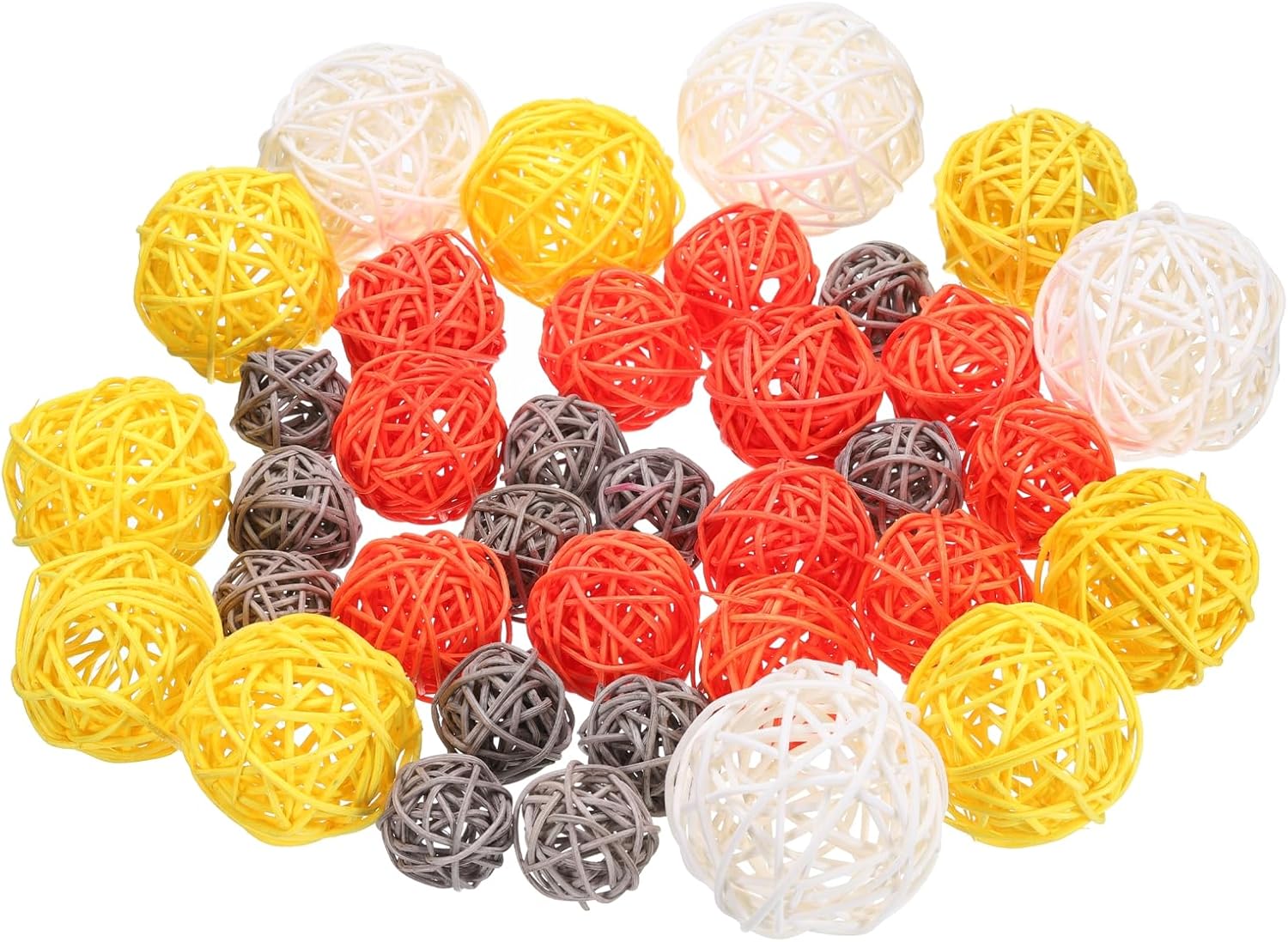 Uxcell 72 Pcs Wicker Rattan Balls Decorative