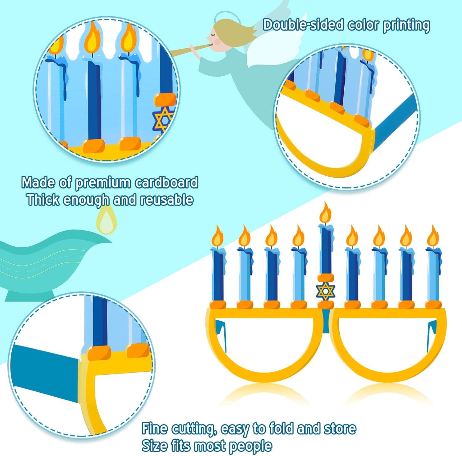 36 Pack Happy Hanukkah Party Eye Glasses Frame