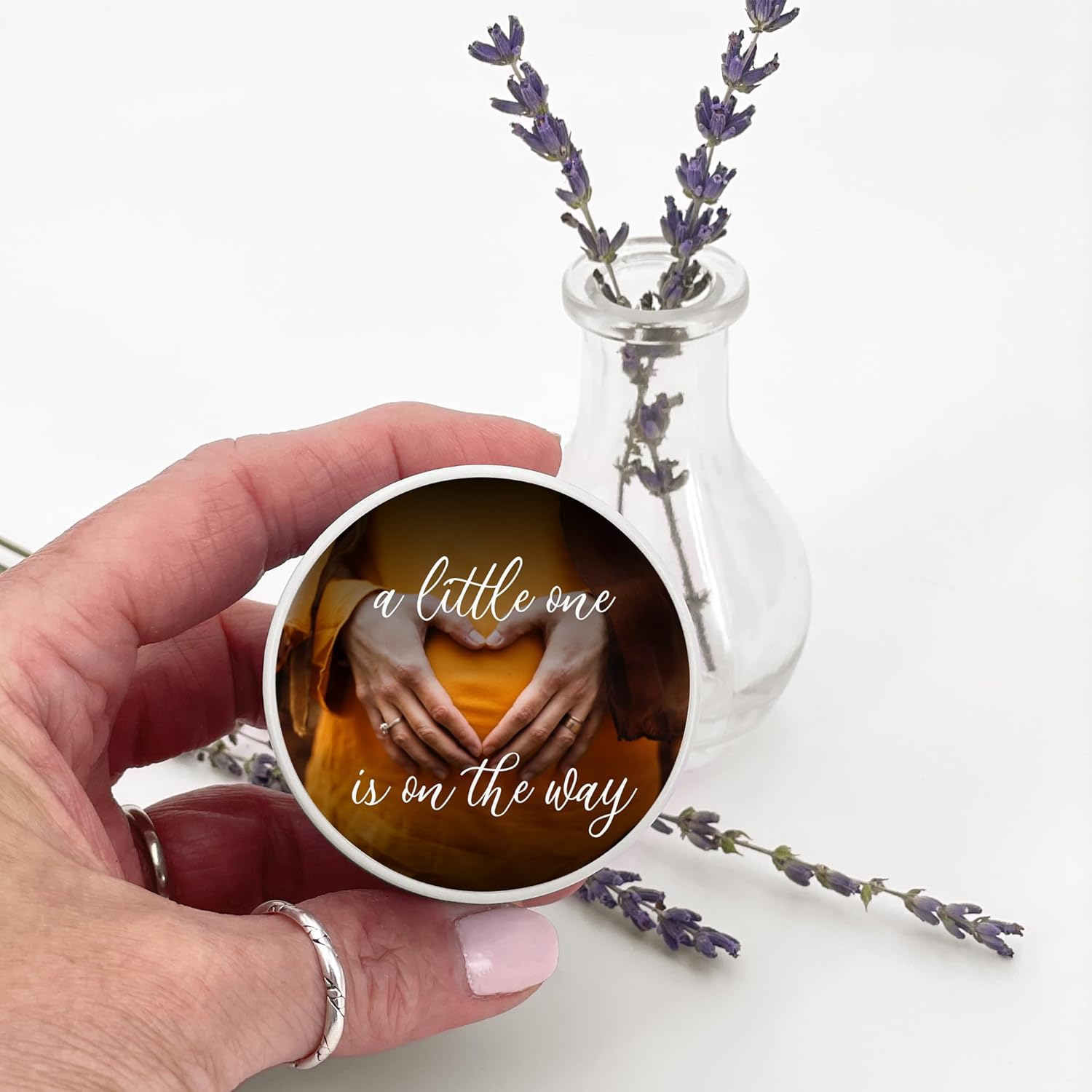 Custom Candles with Personalized Photo - Set of 10 White Tins