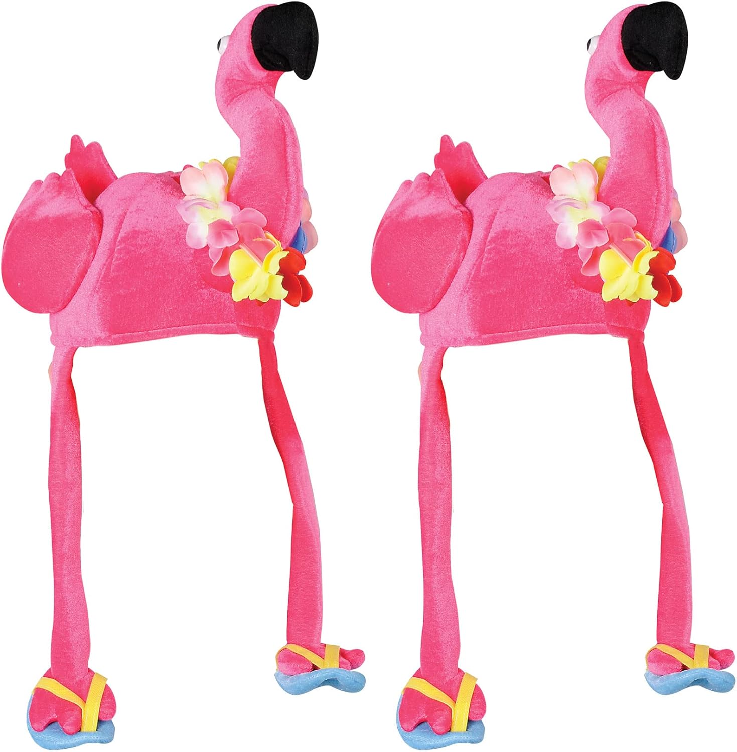 Beistle Unisex Plush Pink Flamingo Hat for Parties