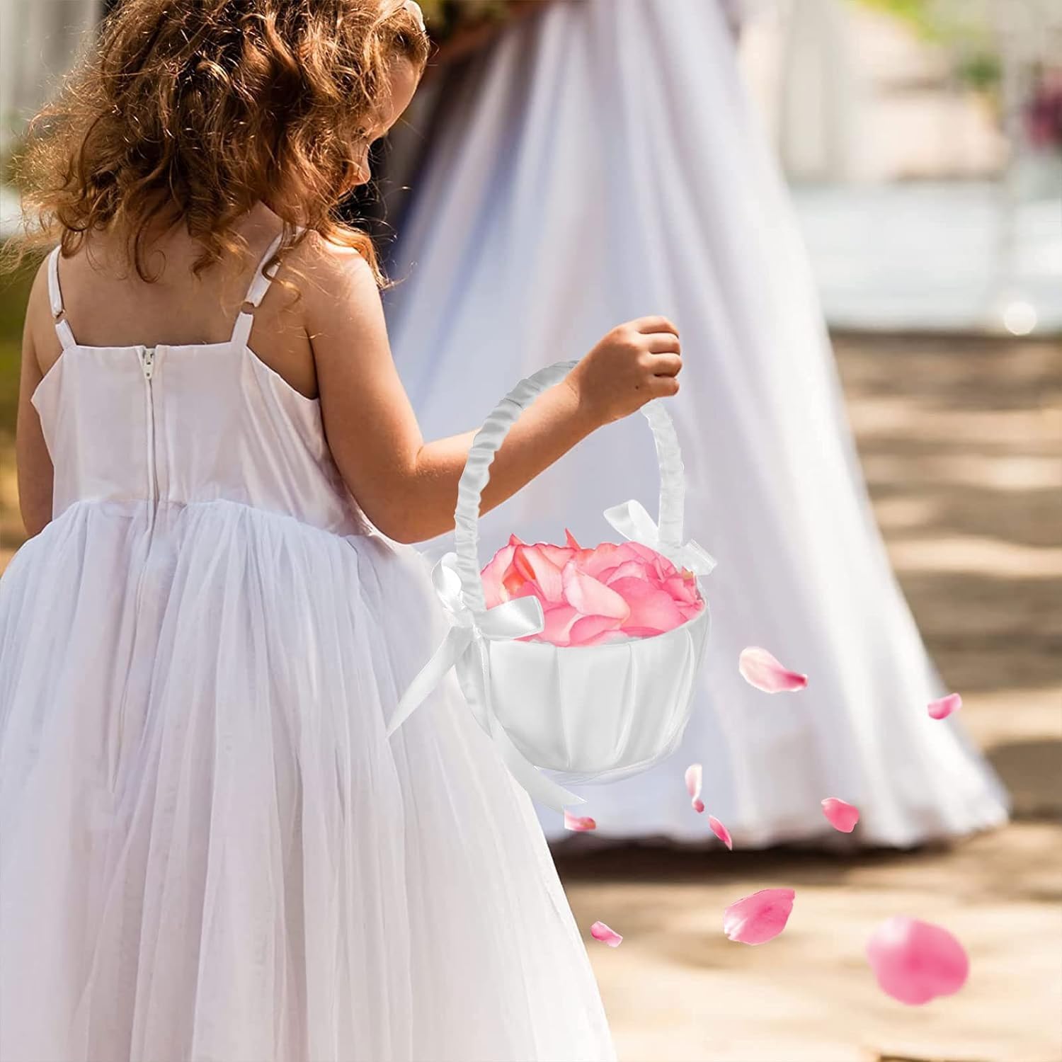 Wedding Flower Girl Baskets with Handle