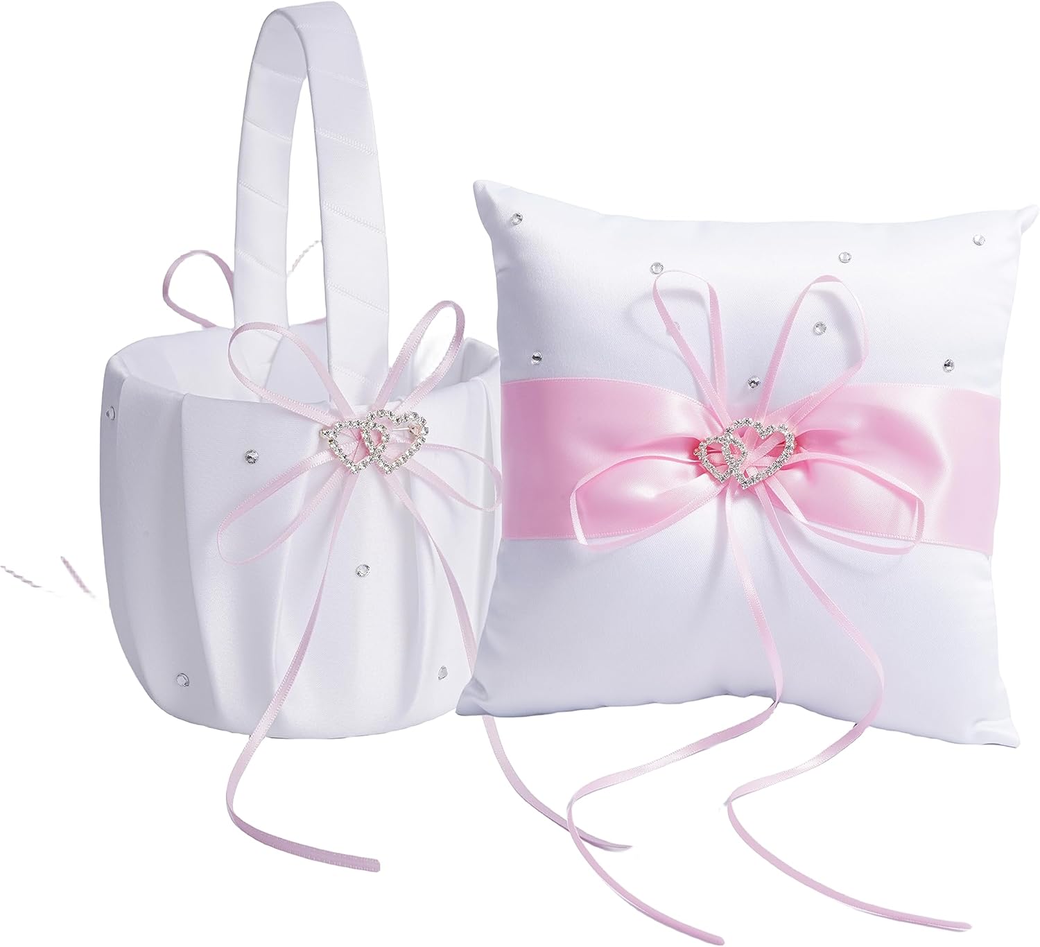 Elegant Satin Flower Girl Basket for Weddings