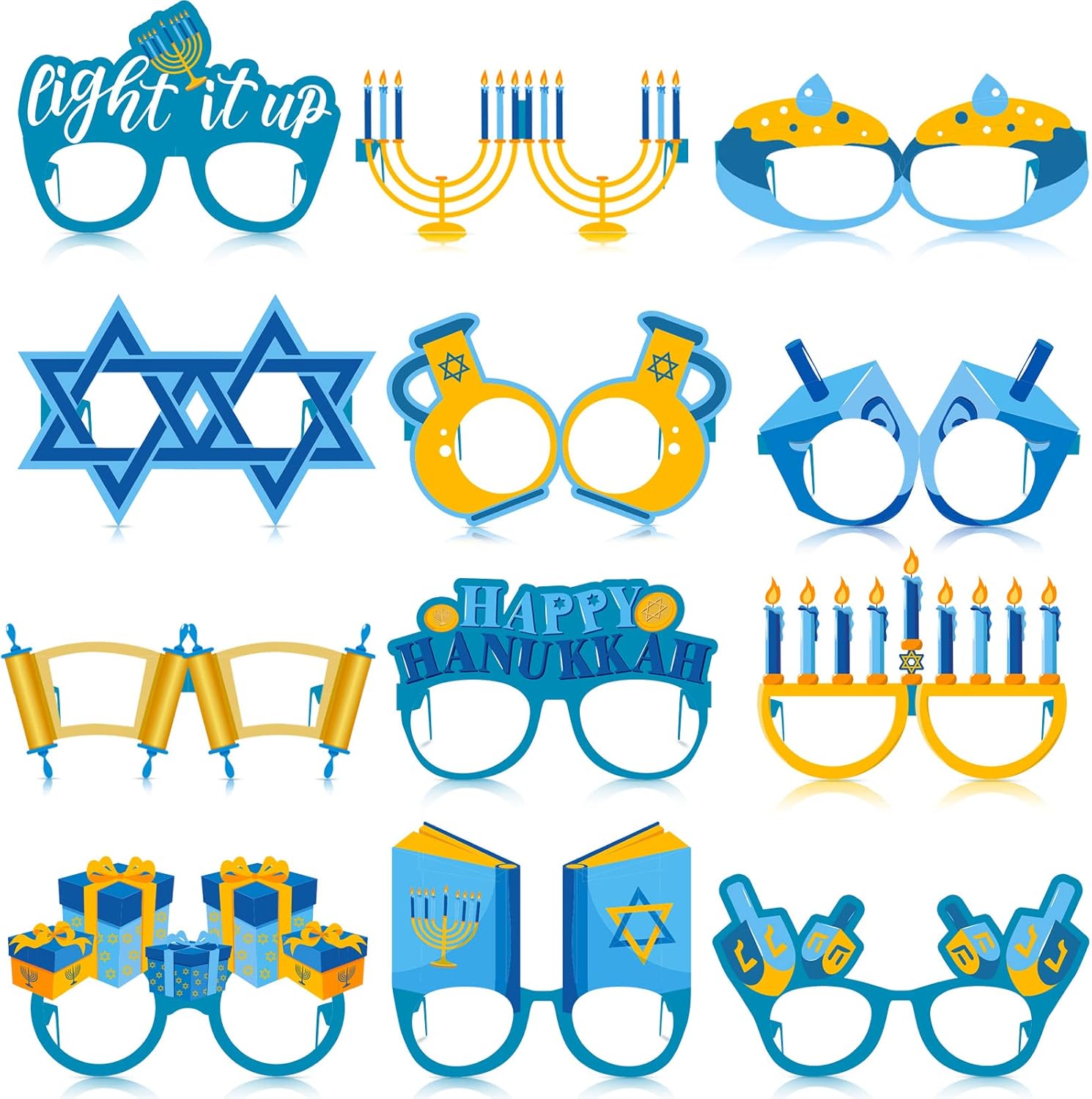 36 Pack Happy Hanukkah Party Eye Glasses Frame