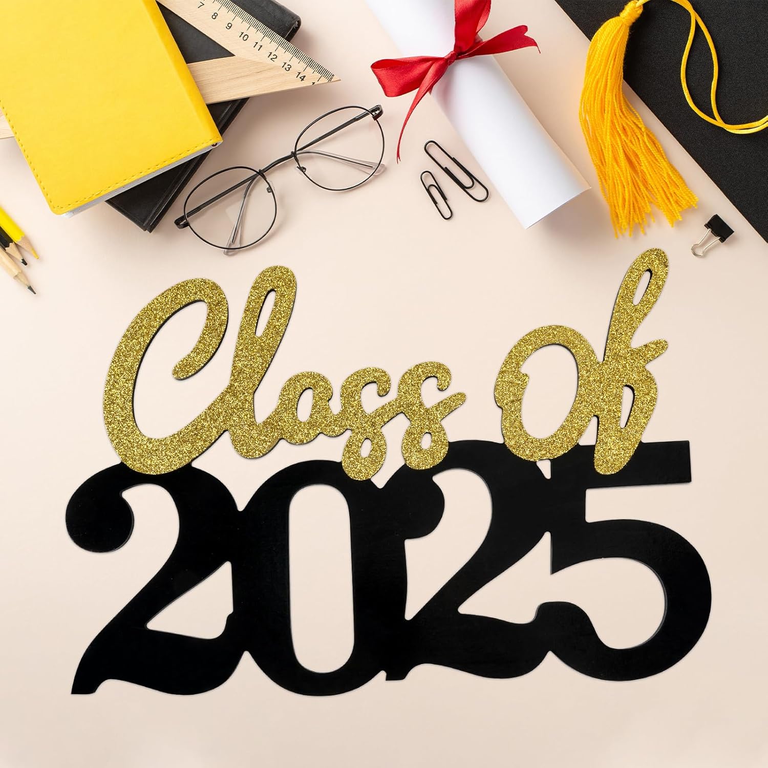 2025 Graduation Wooden Sign Gold 1575x984 Inches