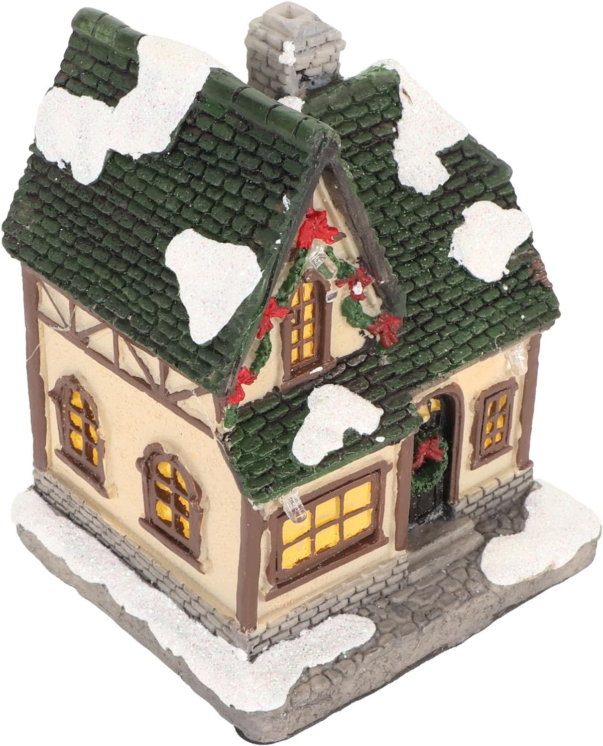 TOPINCN LED Lighted Christmas Village House Decor