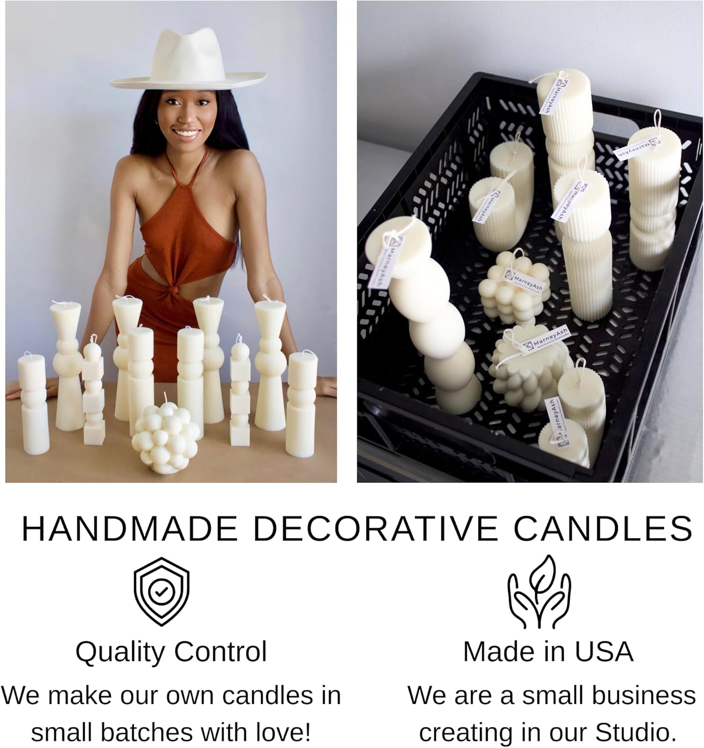 7Pc Large Pillar Candle Set Minimalist Decor
