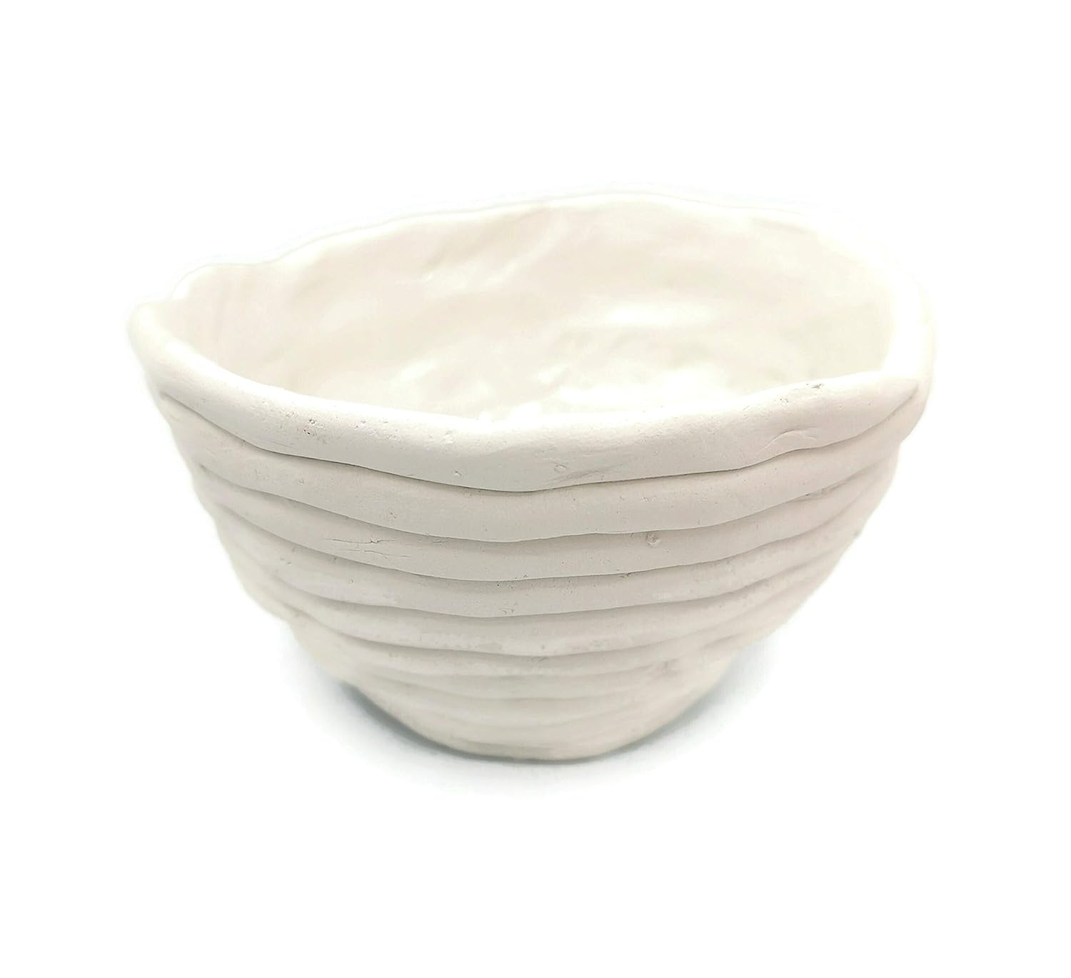 White Handmade Ceramic Candle Holder