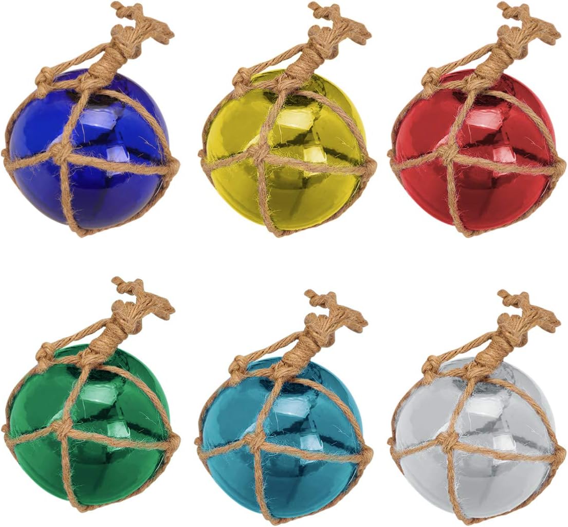 SaditY Nautical Glass Balls Coastal Decorative Ornaments