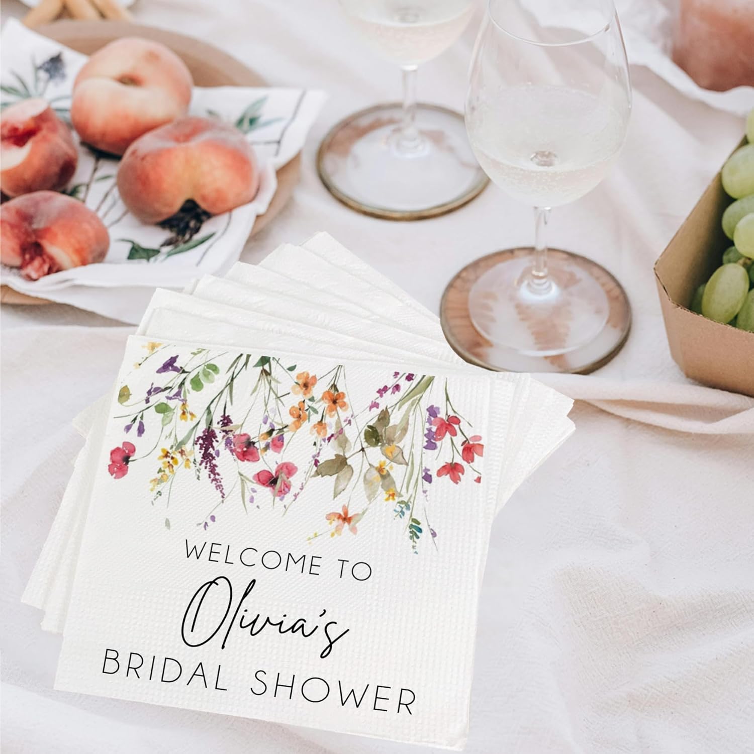 Custom Bridal Shower Napkins with 15-1000 Packs