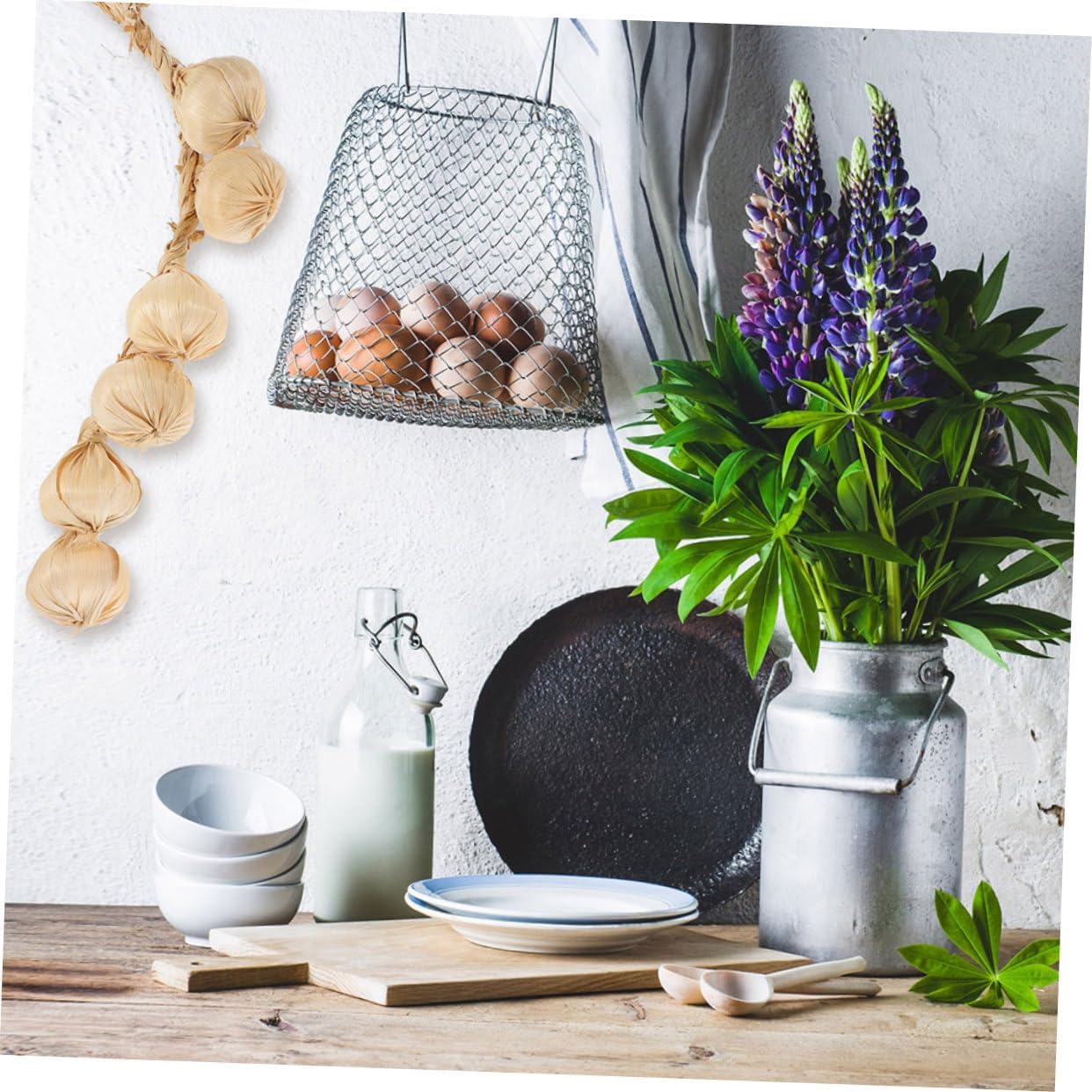 Artificial Garlic String Decor for Home and Event Setup