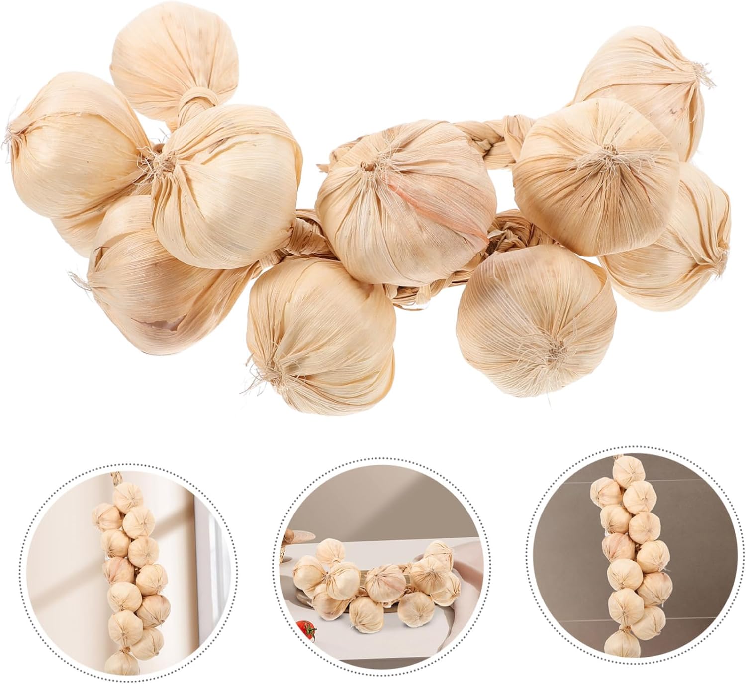 Cabilock Artificial Garlic Garland Wall Hanging Decor