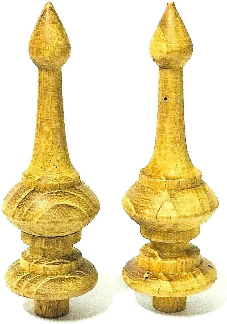 Sittikatechai Teak Wooden Finials 2Pcs