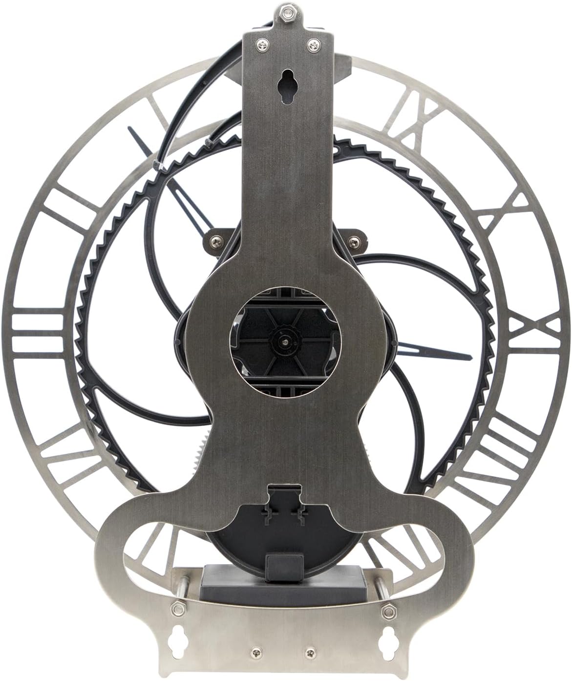 Pendulum Desk Gear Clock with Real Moving Gears Steampunk Design