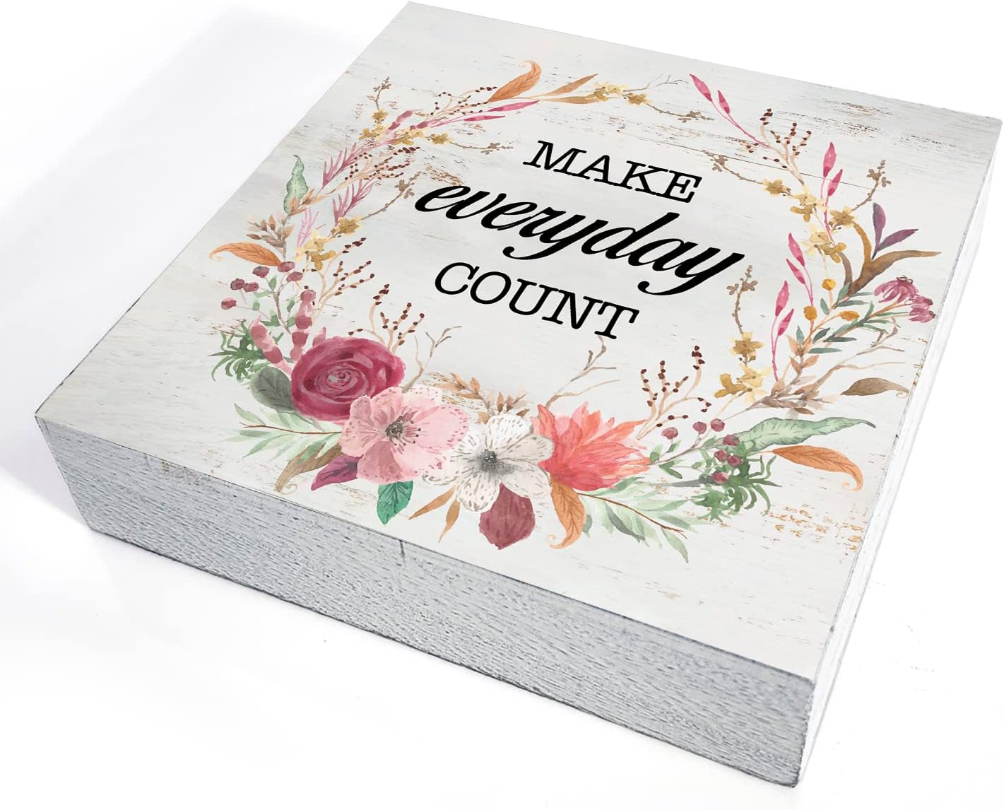 Inspirational Make Everyday Count Wood Box Sign Decor