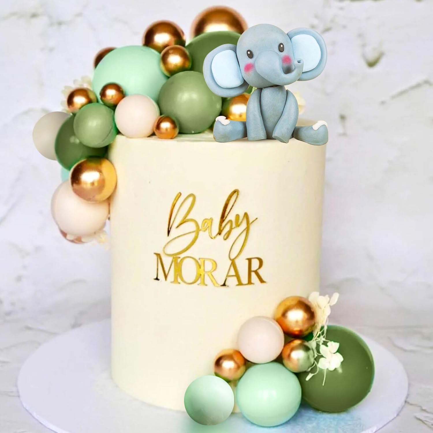 JeVenis Elephant Cake Decoration Wild Animal Party Decor