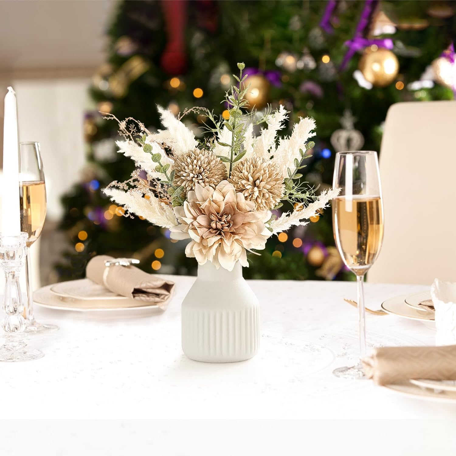 Mkono Artificial Flower Arrangement 135 Inch Centerpiece Decor