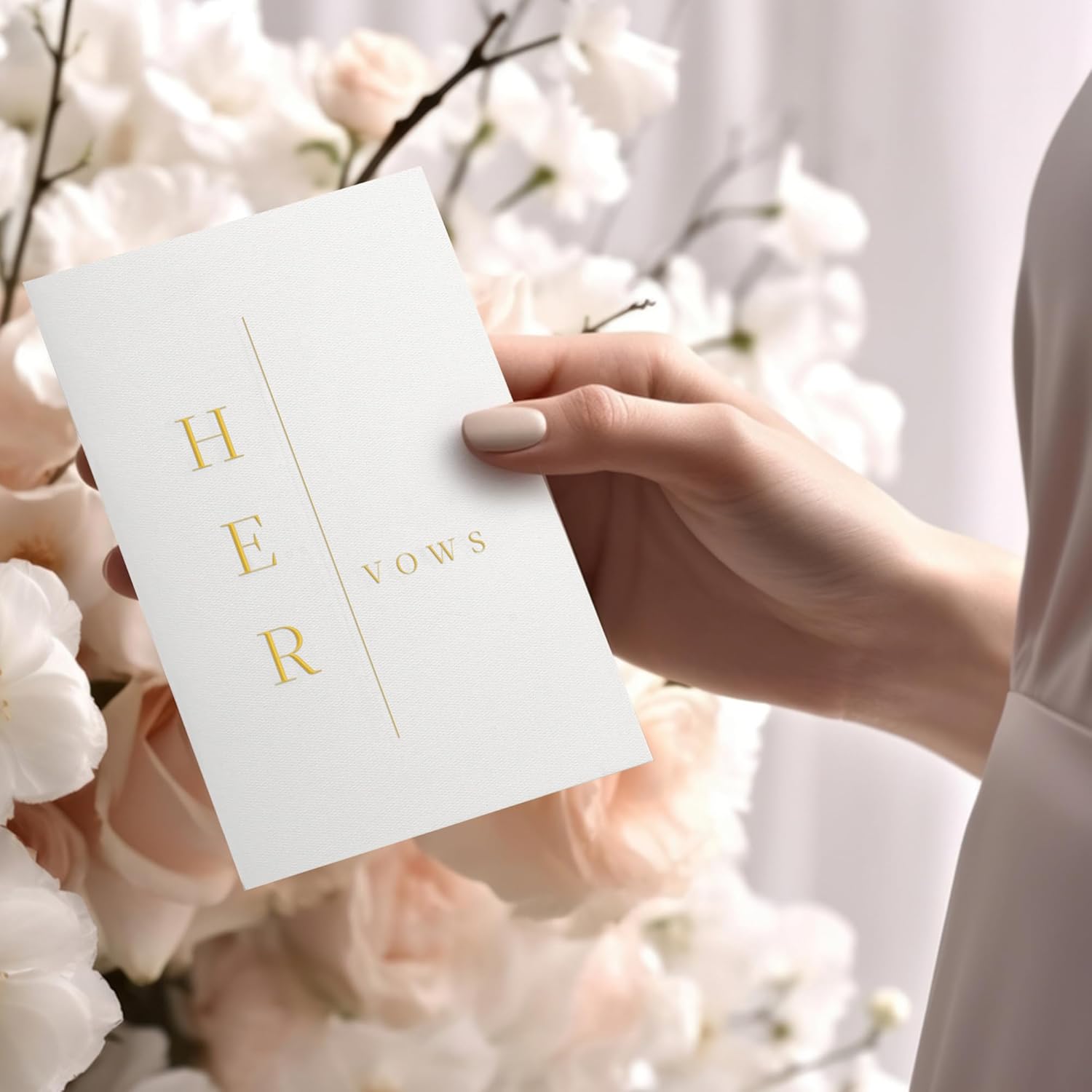 UNITED ESELL Modern Wedding Vow Book His and Hers