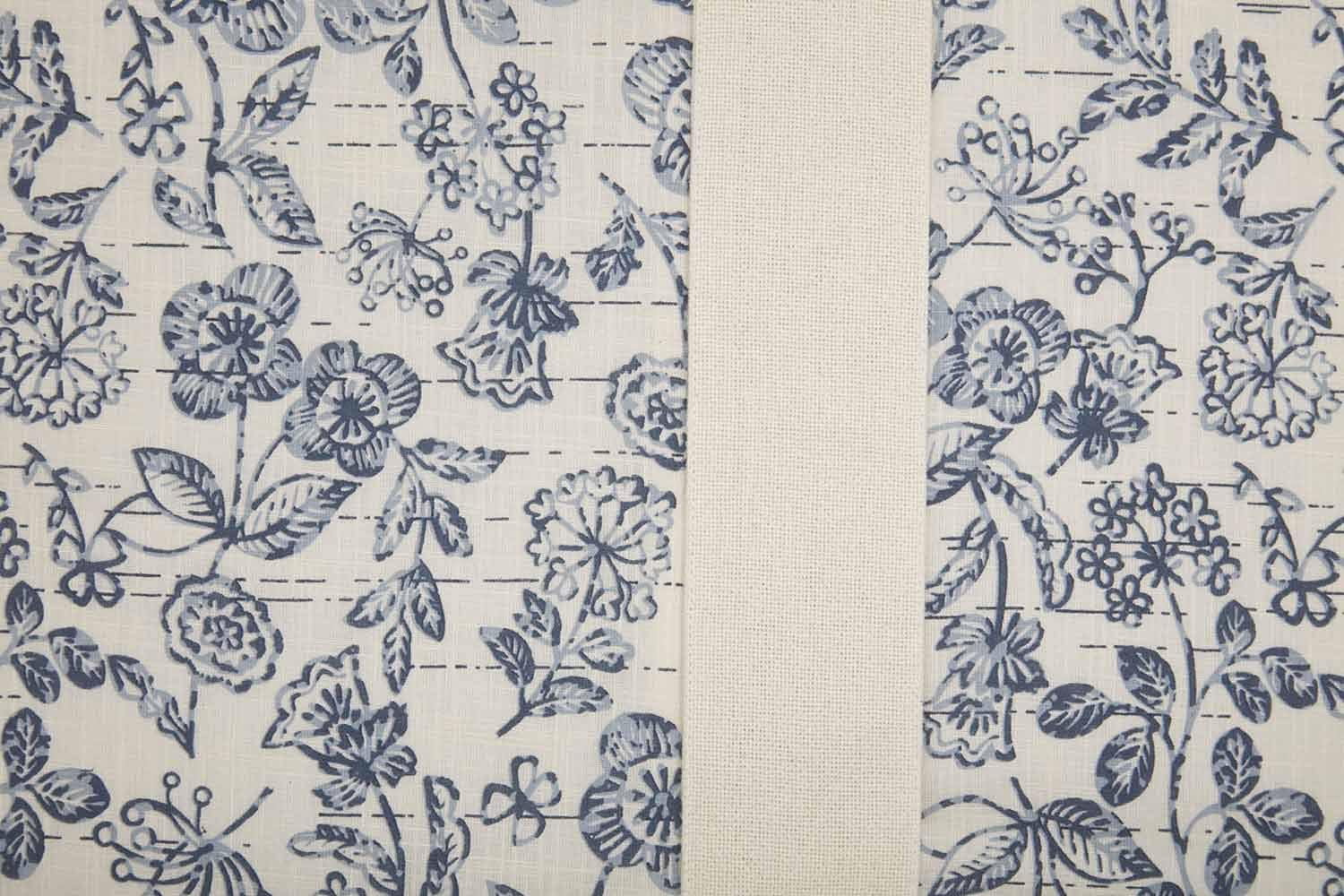 Piper Classics Doylestown Blue Floral Valance Curtain