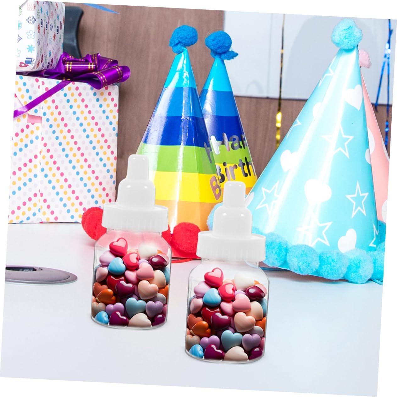 KOMBIUDA 10pcs Shower Candy Containers Bottle Party Favors