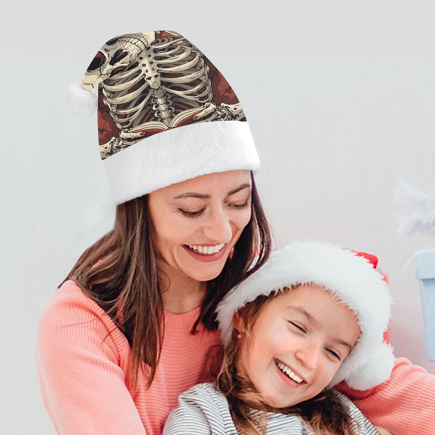 Christmas Santa Hat Skeleton Novelty Headwear