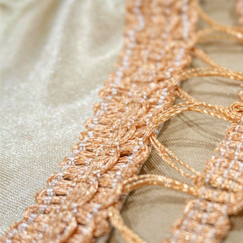 NAPEARL Champagne Swag Valance Curtain 61x49 Inch