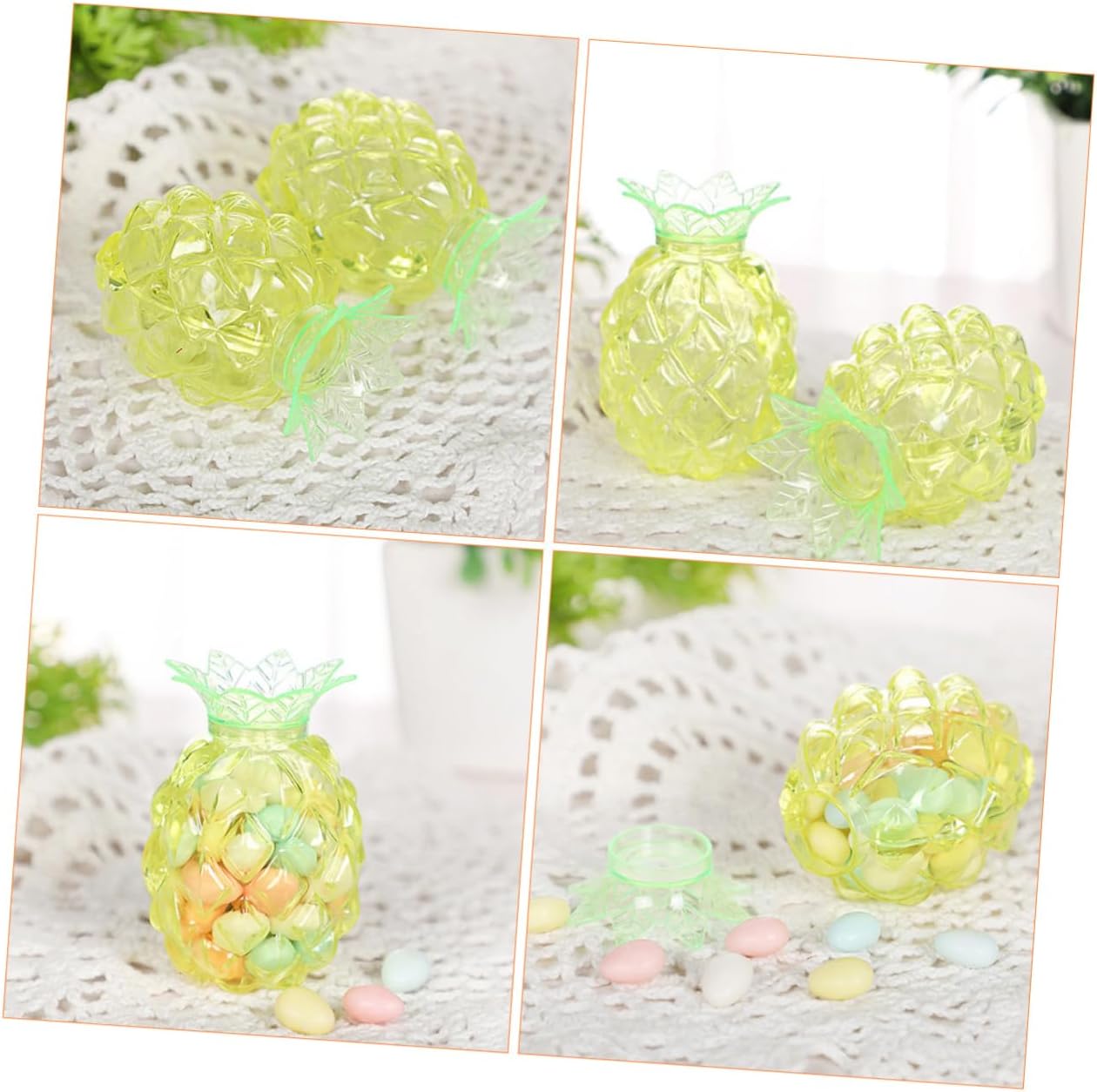 PRETYZOOM 20pc Pineapple Candy Boxes for Parties