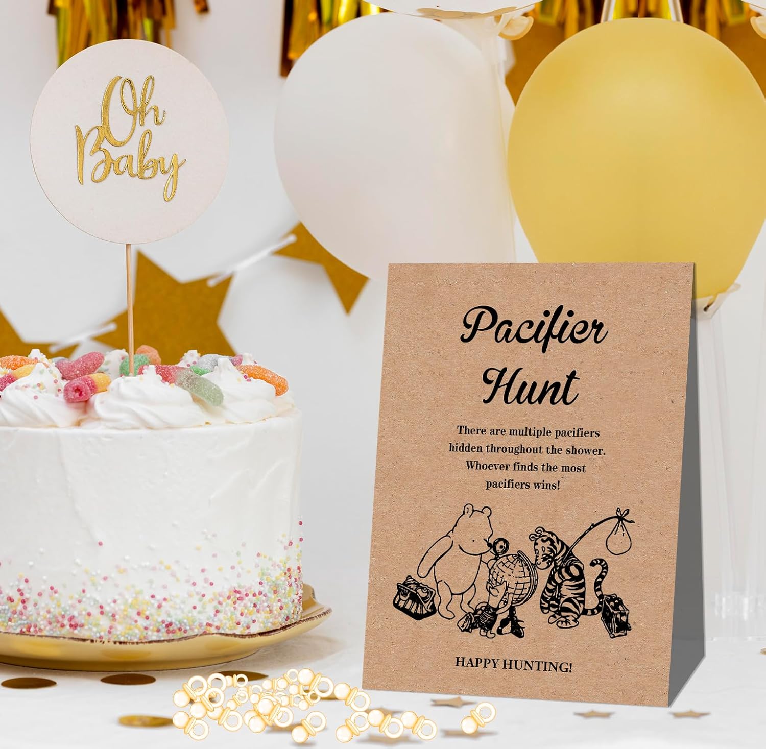 Winnie Baby Shower Game Set with 9 Activities