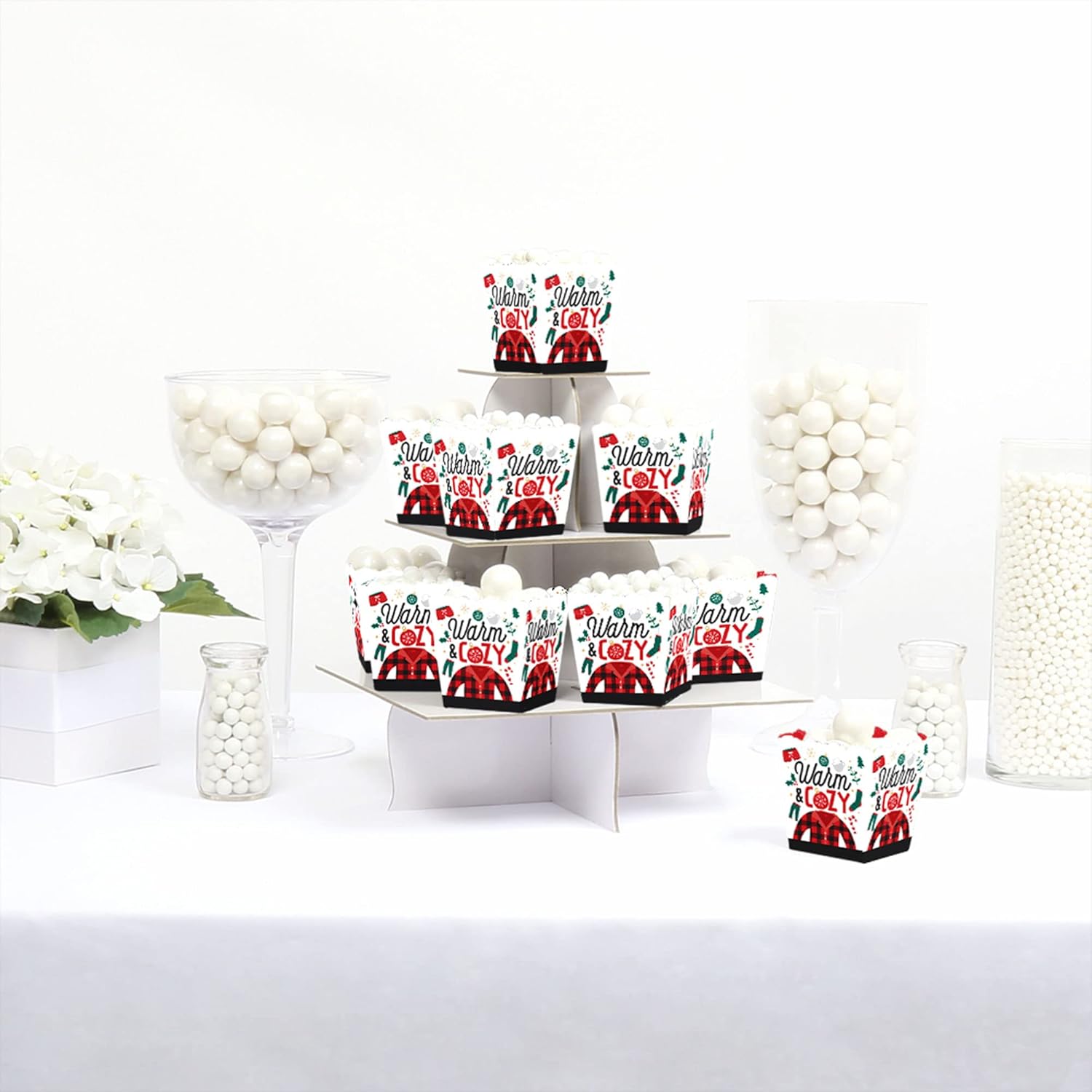 Big Dot of Happiness Christmas Pajamas Mini Favor Boxes Set of 12