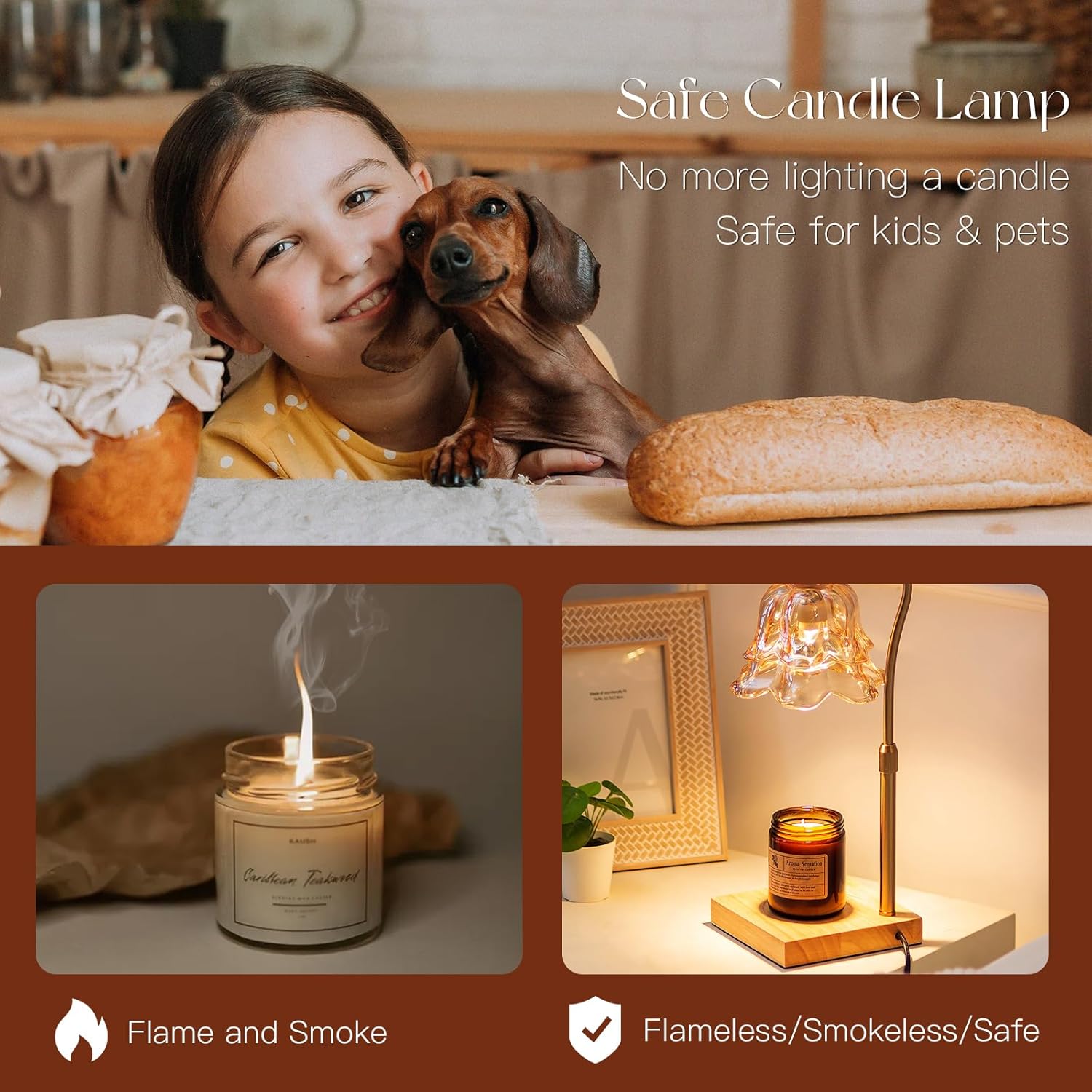 Candle Warmer Lamp with Timer and Dimmer