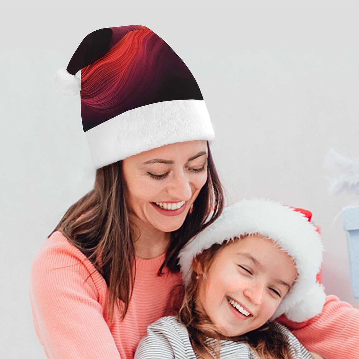 Gradient Red Santa Hat Christmas Party Headwear