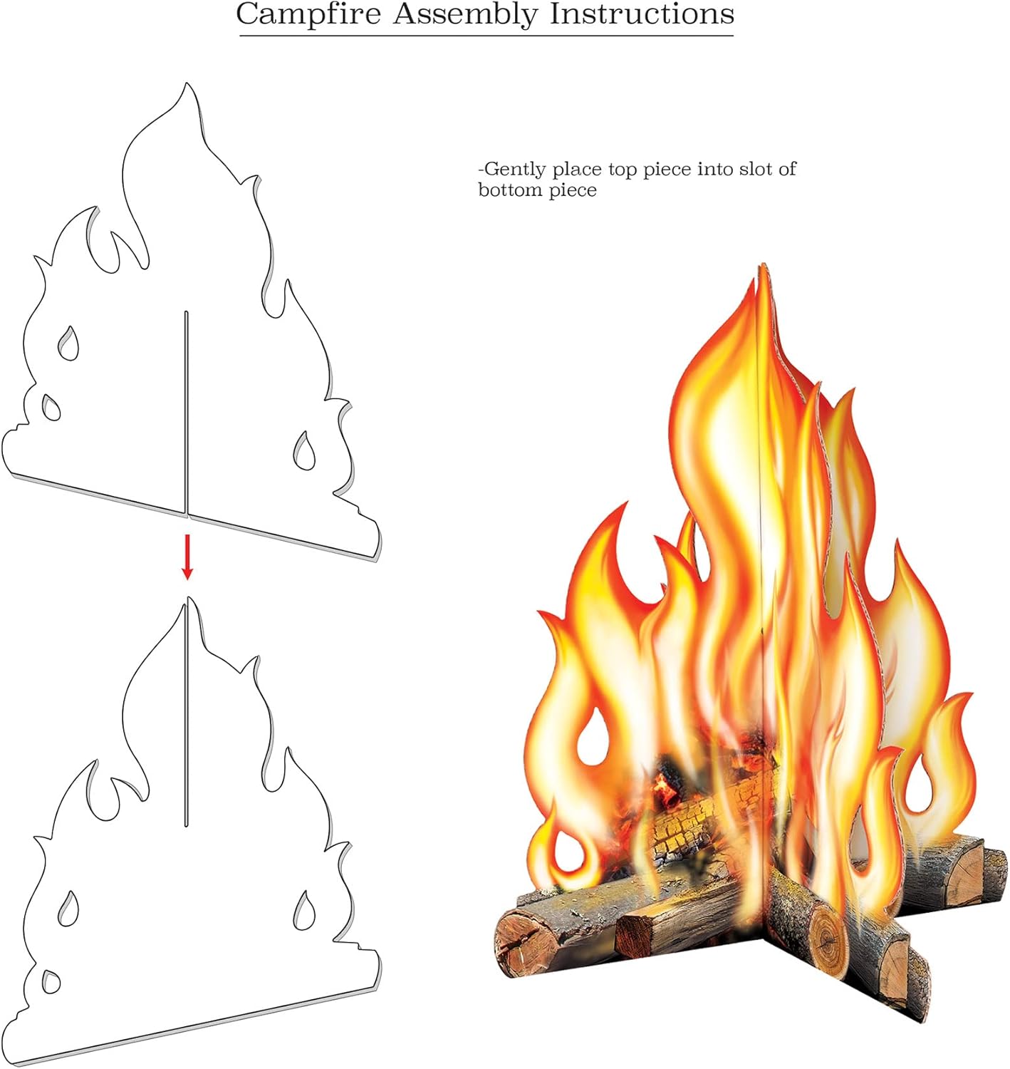 Beistle 2525 x 215 Inch Campfire Photo Prop