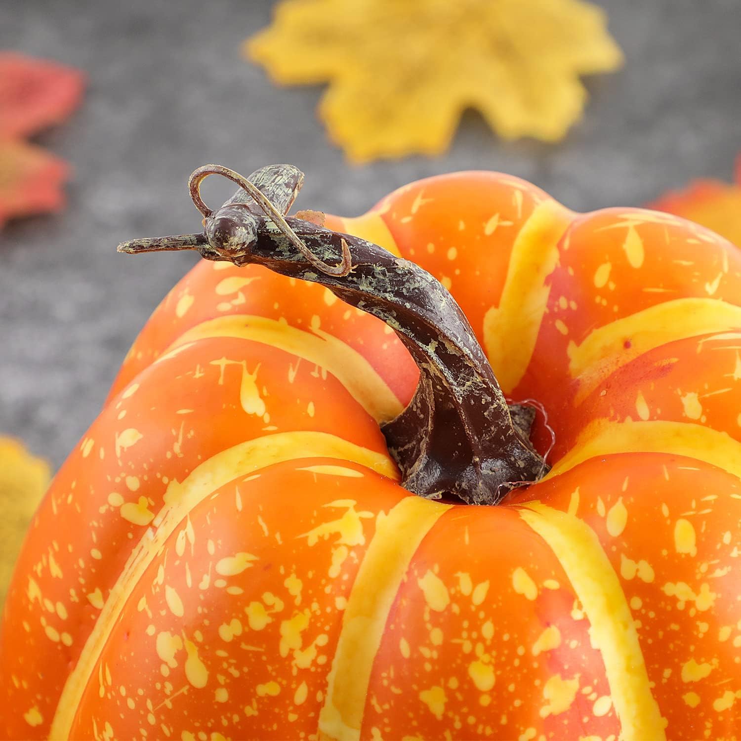 Ywlake 16 Pcs Artificial Pumpkin Fall Decor Set